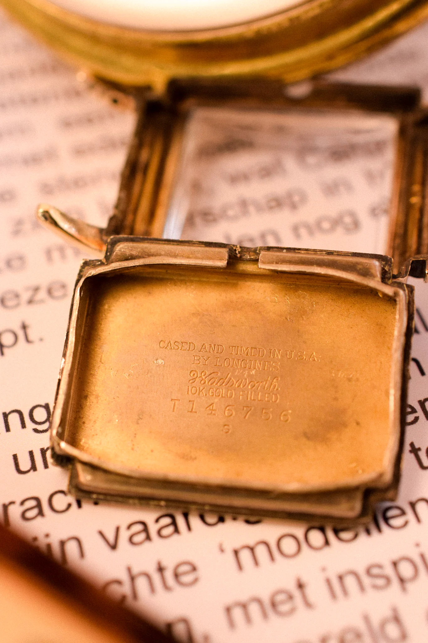 1940s Longines 10K Gold Filled Mechanical Tank - Image 10