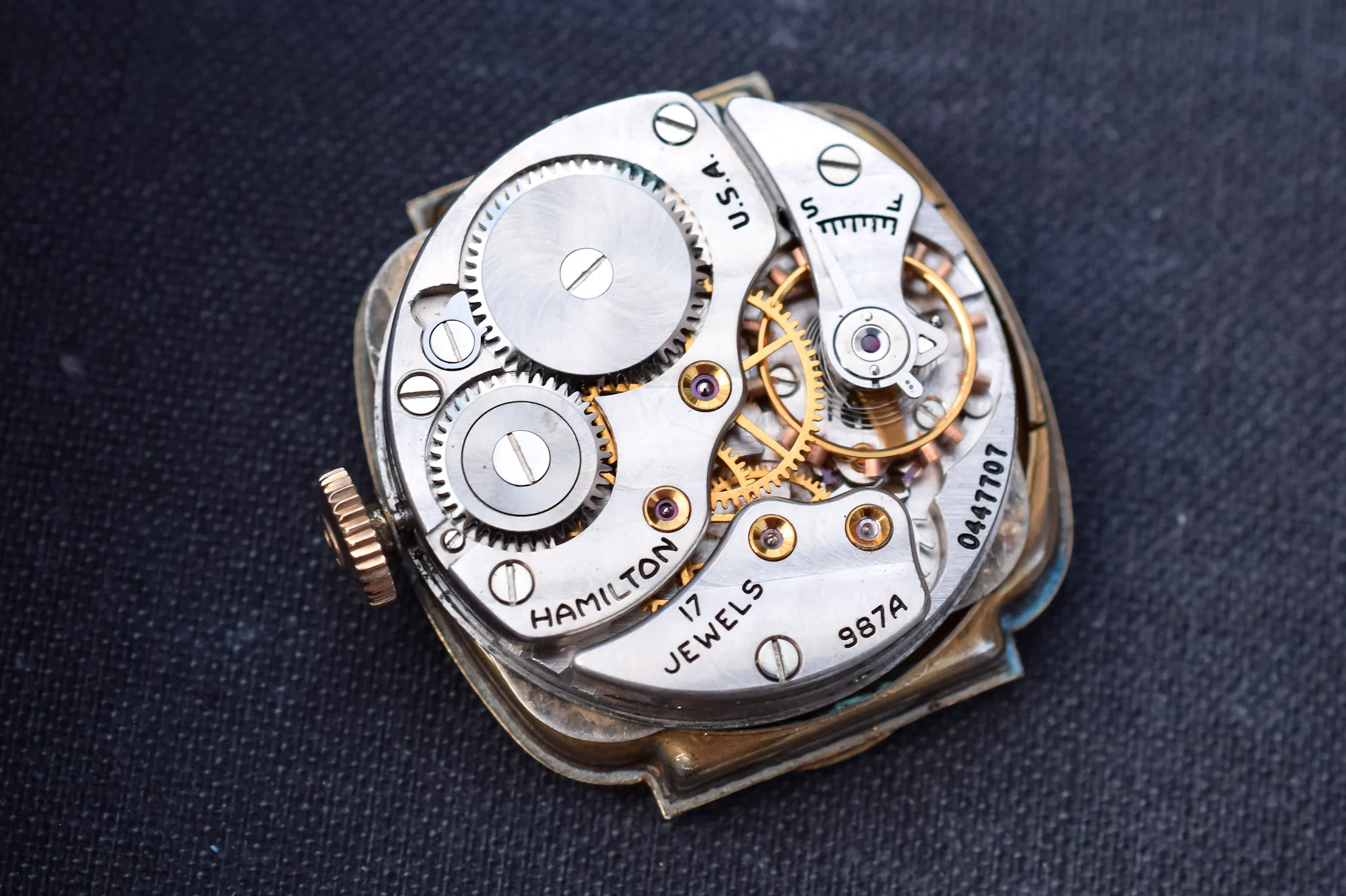 1941 Vintage 14K Gold Filled Mechanical Hamilton Martin - Image 9