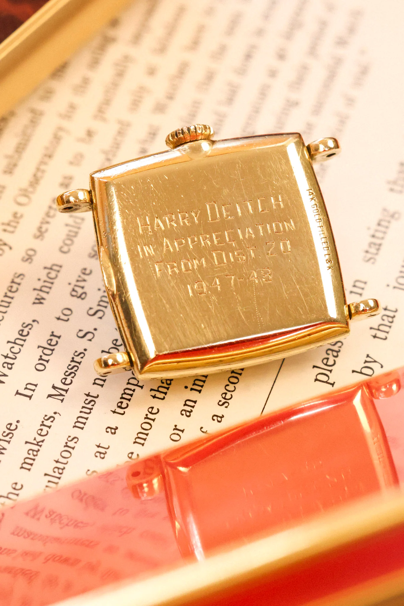 1948 Hamilton Dyson - 14K Gold Filled Award Watch - Image 12