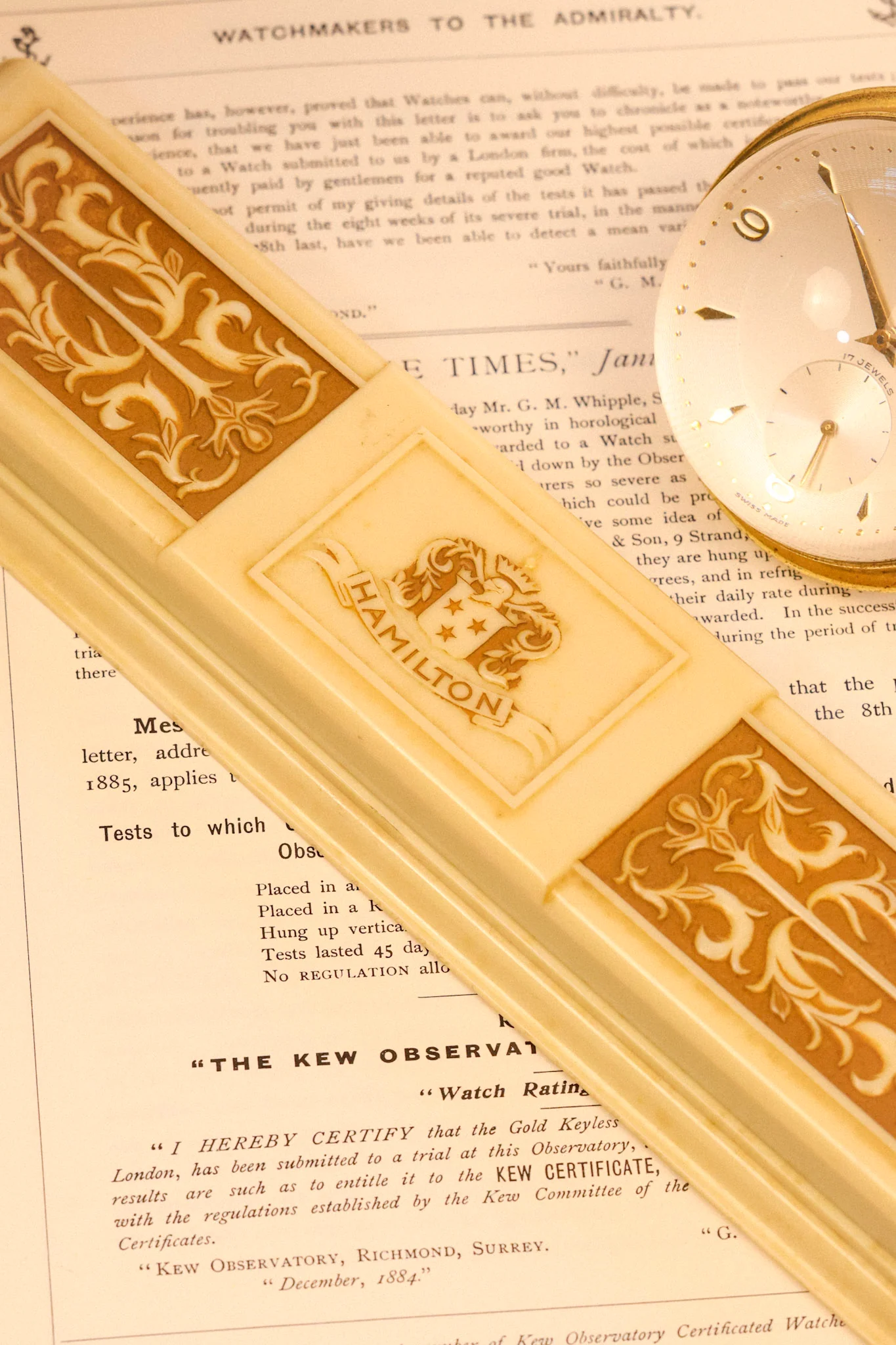 1948 Hamilton Dyson - 14K Gold Filled Award Watch - Image 4