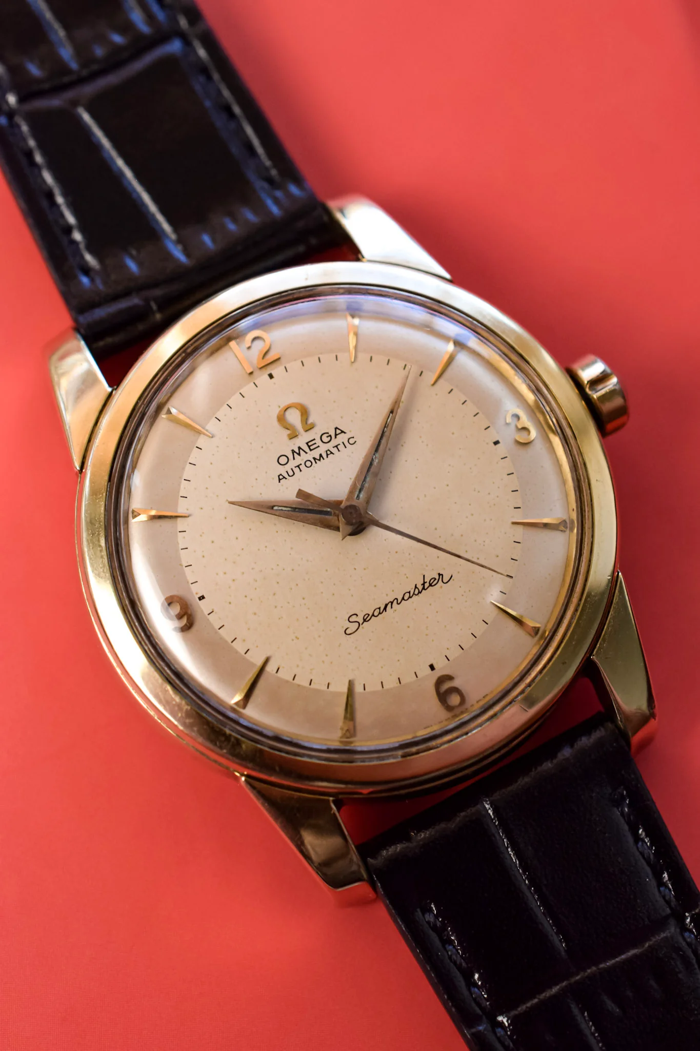 1950s Omega Seamaster Explorer Dial Automatic Gold Capped - Image 3