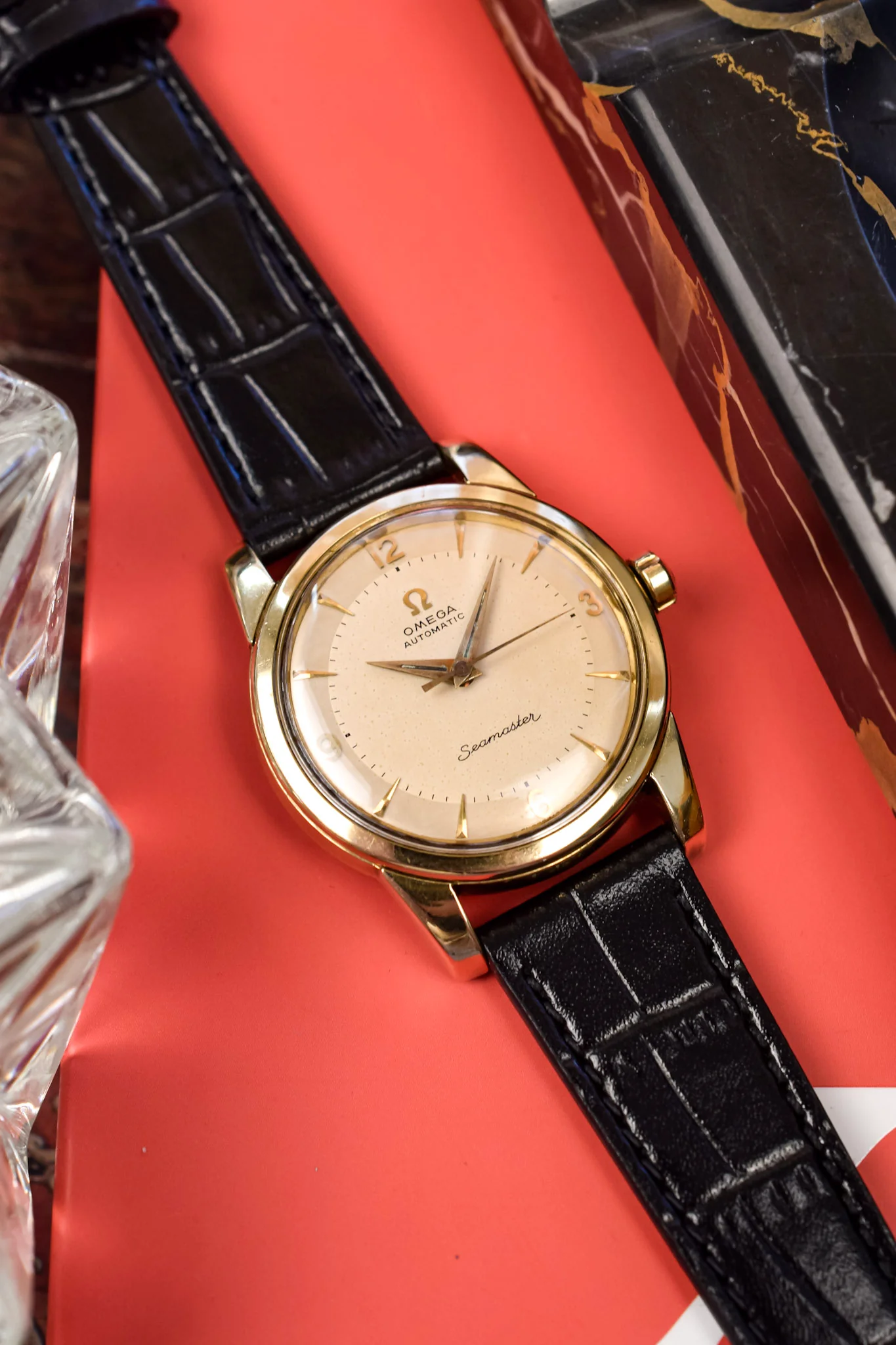 1950s Omega Seamaster Explorer Dial Automatic Gold Capped - Image 5