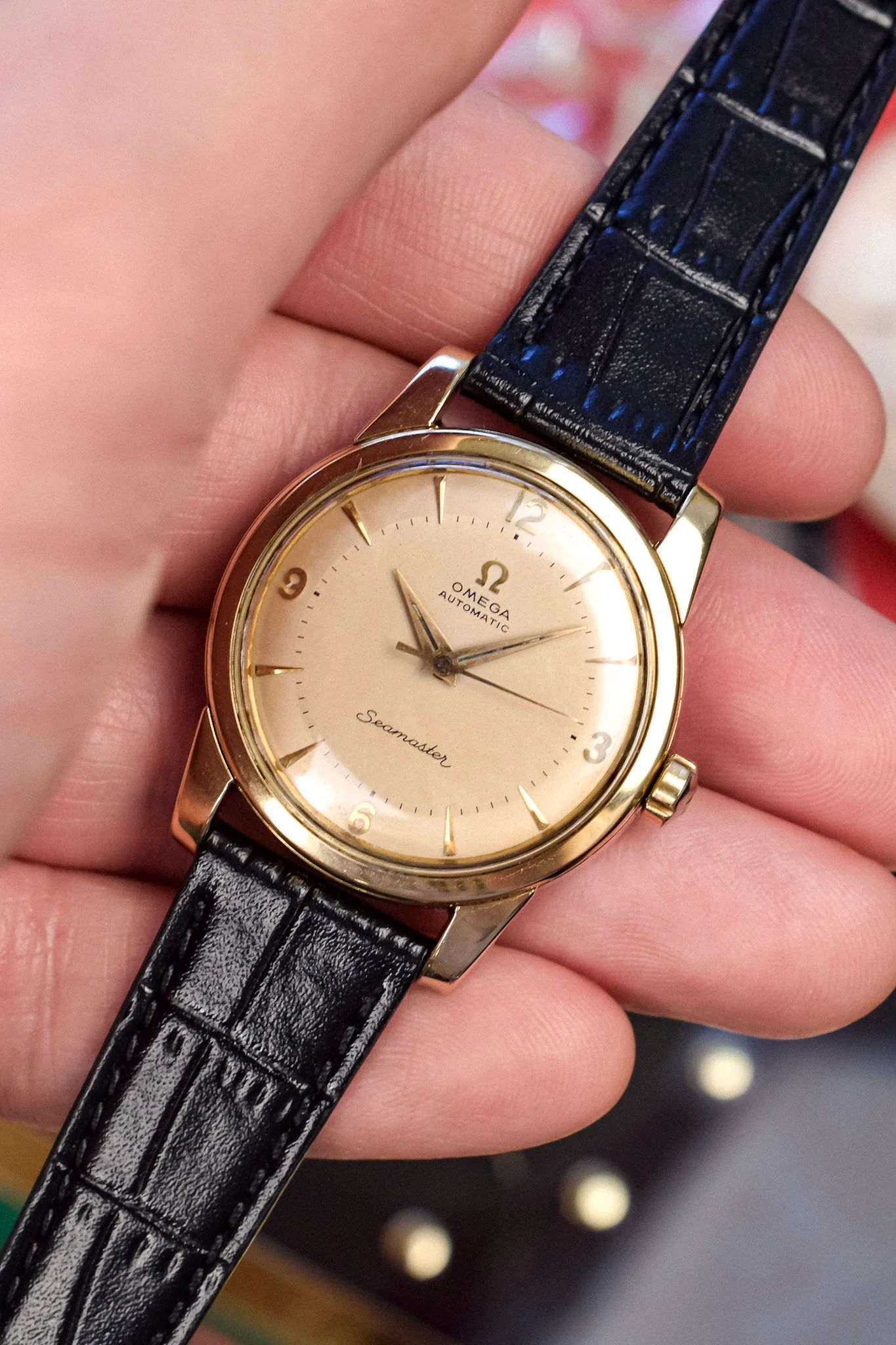 1950s Omega Seamaster Explorer Dial Automatic Gold Capped - Image 6
