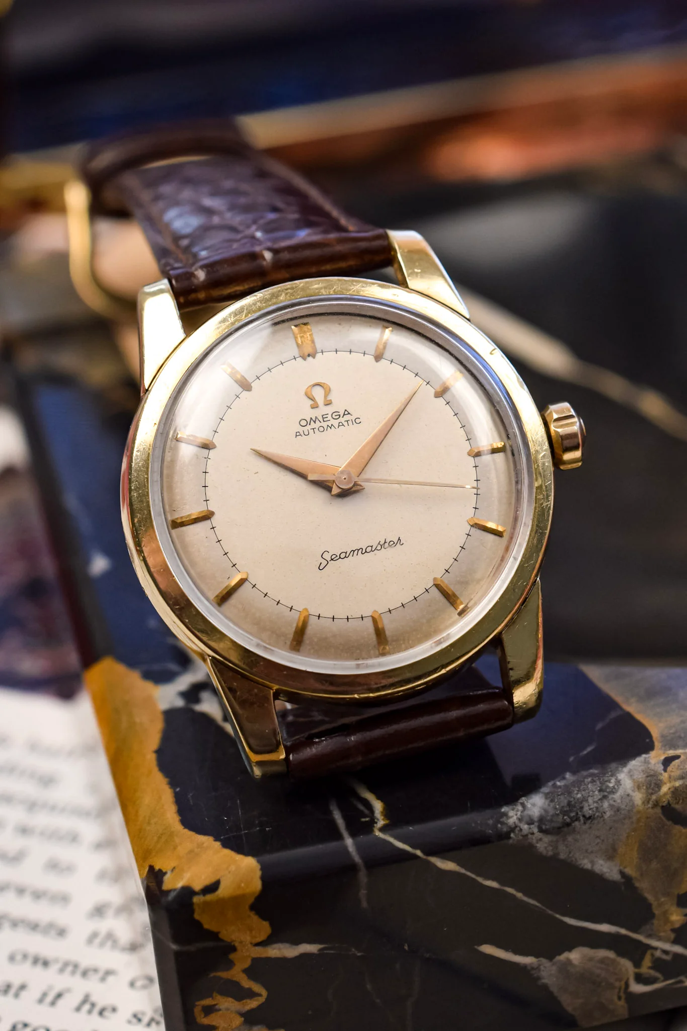 1950s Omega Seamaster No Lume Automatic Gold Capped - Image 4