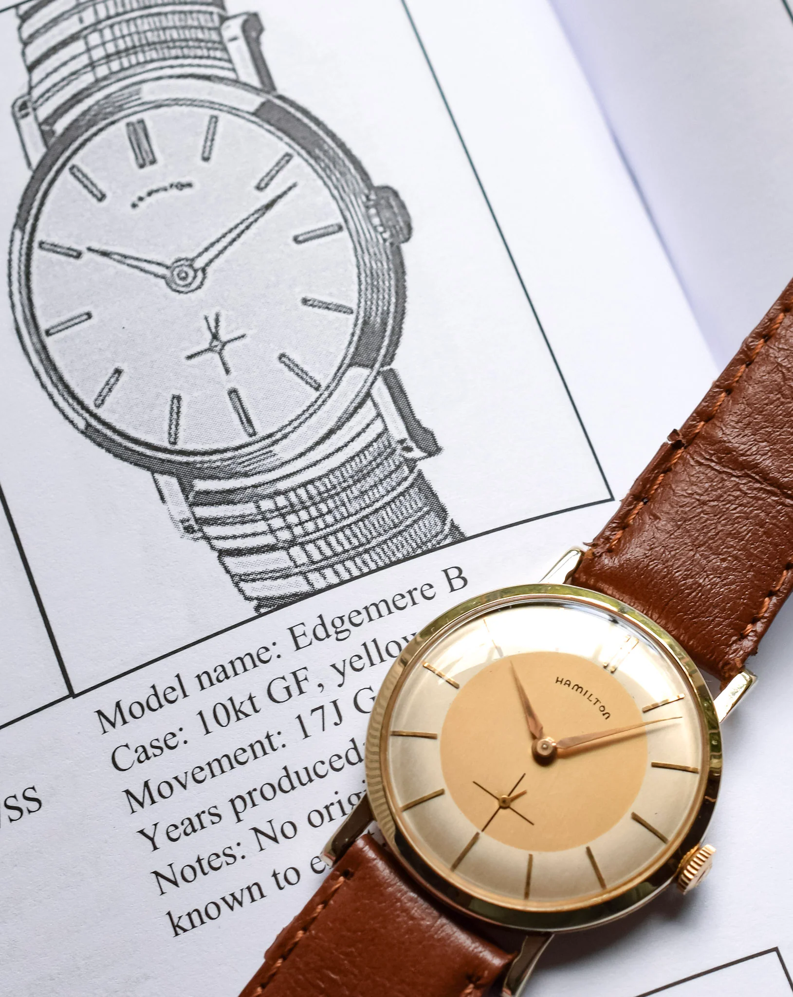 1956 Hamilton Mechanical 10K Gold Filled Edgemere B - Image 12