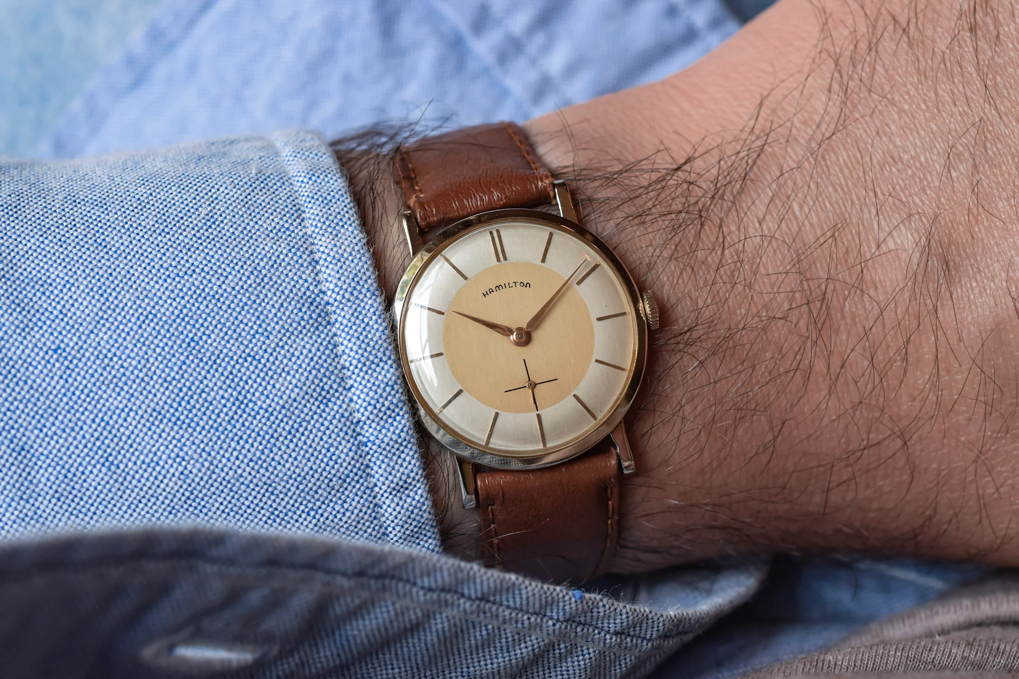 1956 Hamilton Mechanical 10K Gold Filled Edgemere B - Image 2