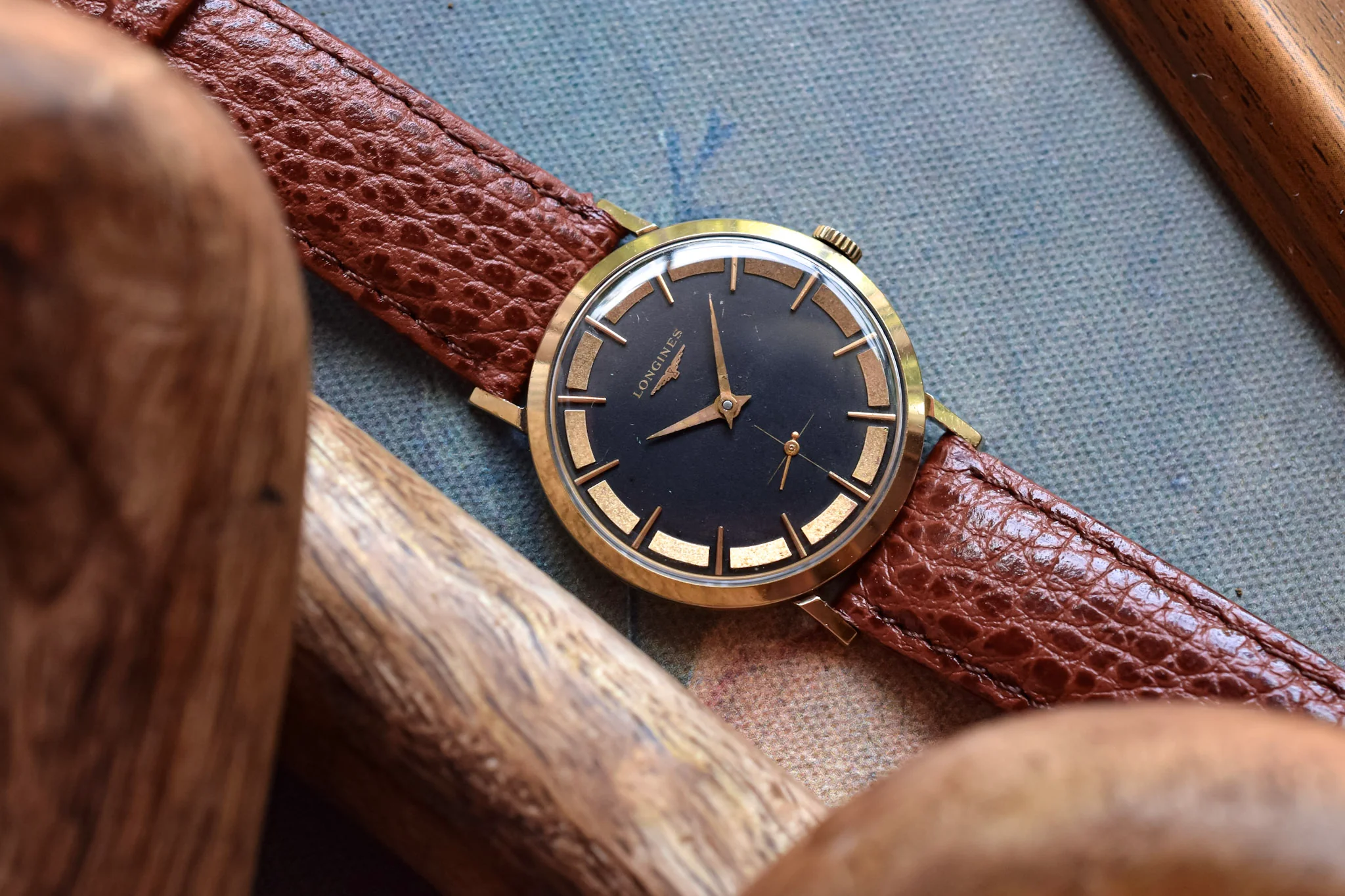 1950s Longines 10K GF Mechanical Gilt Tuxedo - Image 14