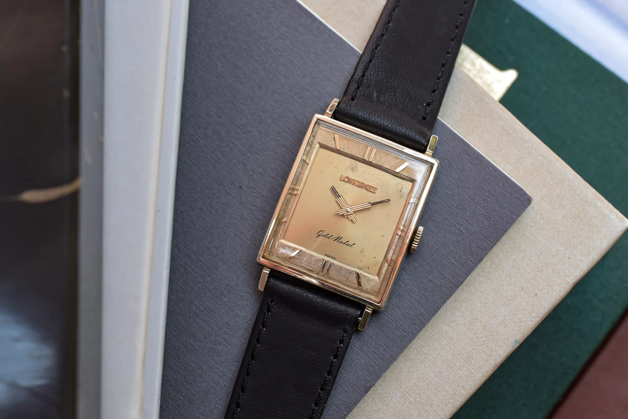 1960s Longines 10K GF Mechanical Gold Medal Tank - Image 12