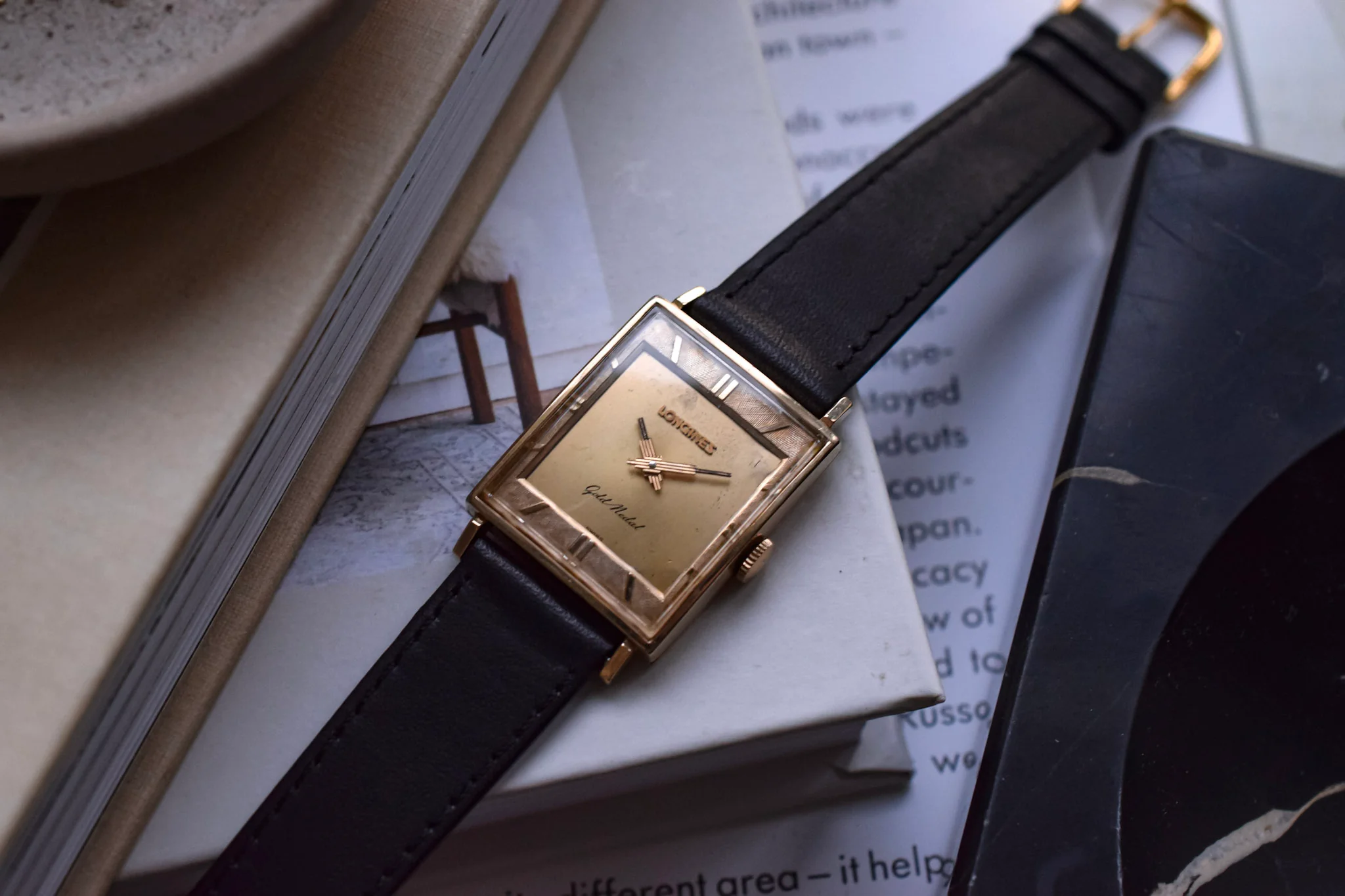 1960s Longines 10K GF Mechanical Gold Medal Tank - Image 13