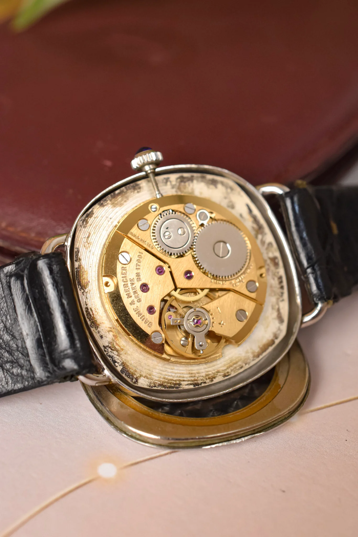 1970s Baume & Mercier Mechanical Steel Roman TV - Image 13
