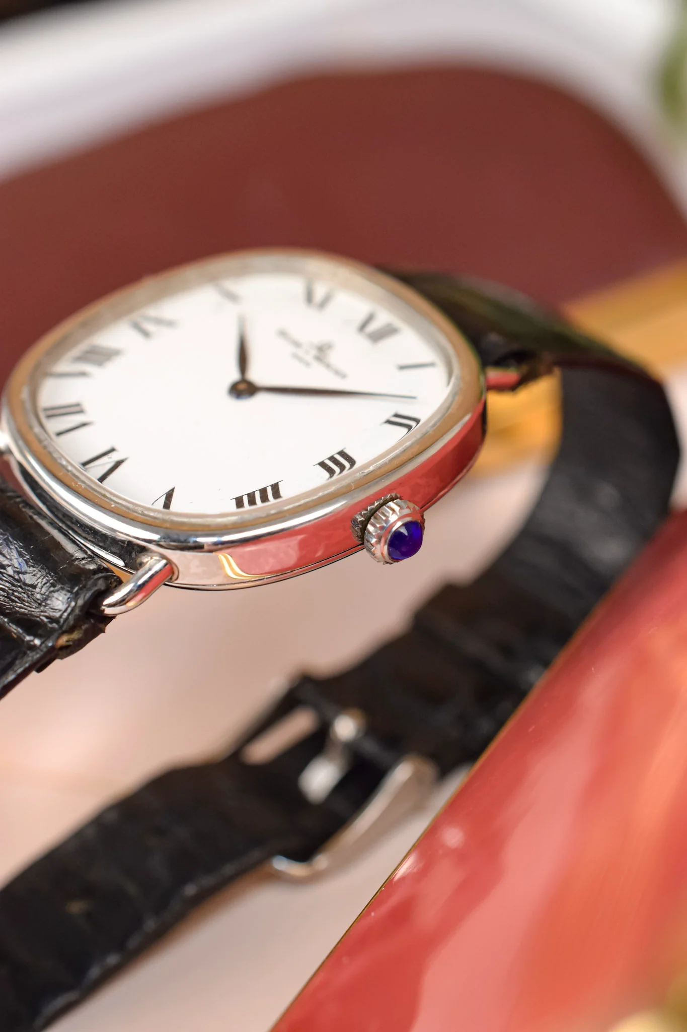 1970s Baume & Mercier Mechanical Steel Roman TV - Image 5