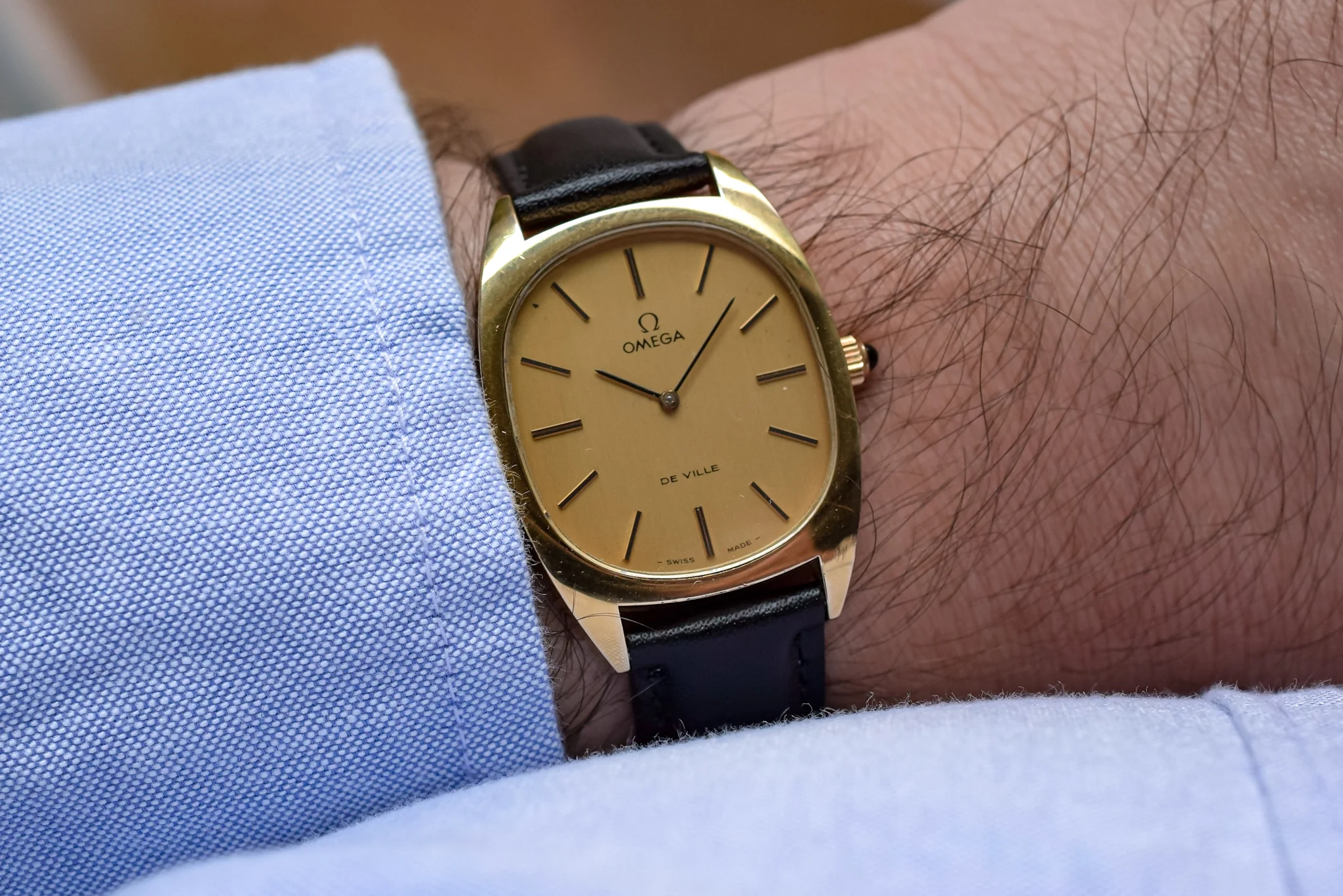 1970s Gold Plated Mechanical Omega De Ville Ellipse - Image 2