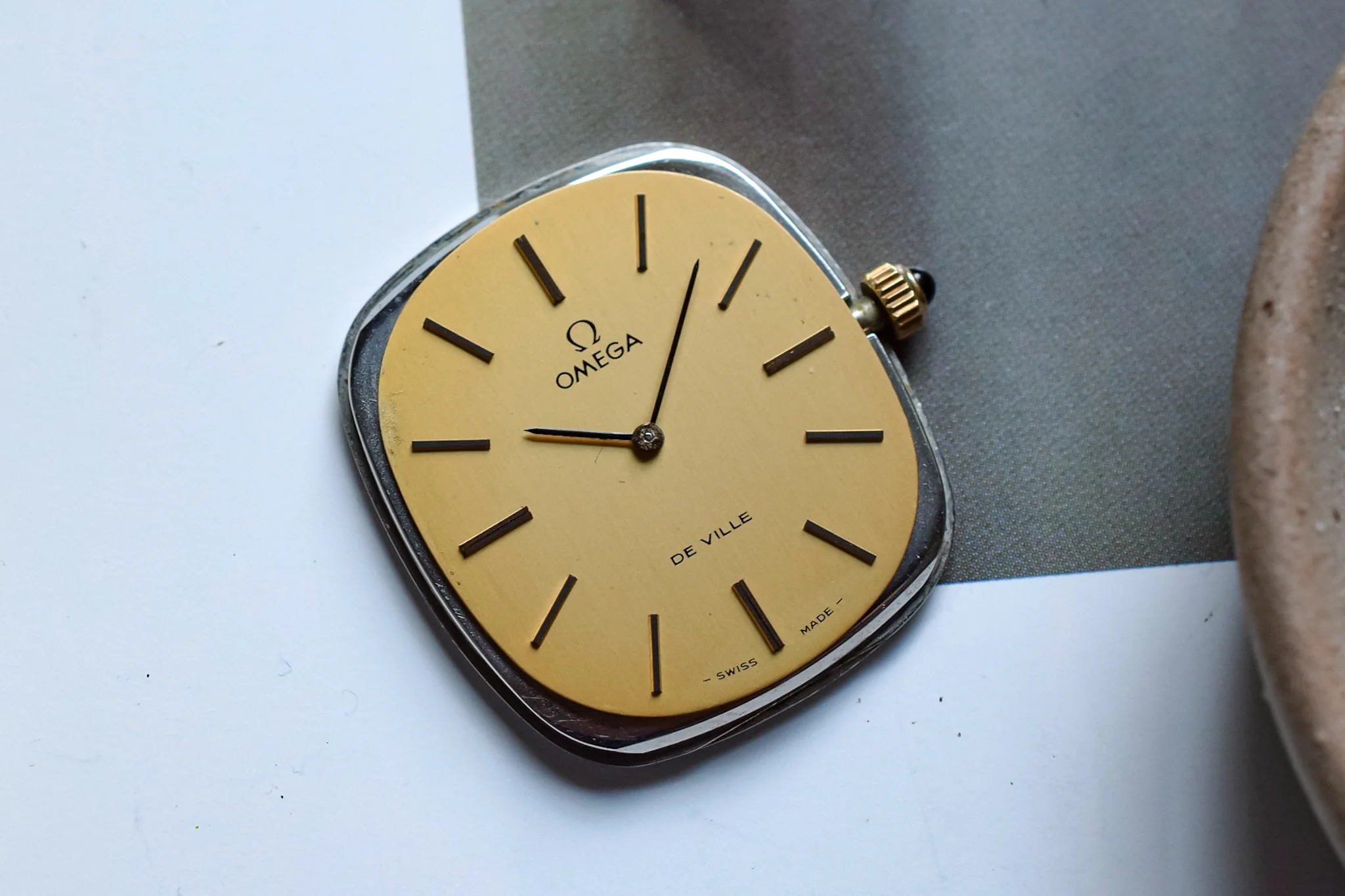 1970s Gold Plated Mechanical Omega De Ville Ellipse - Image 6