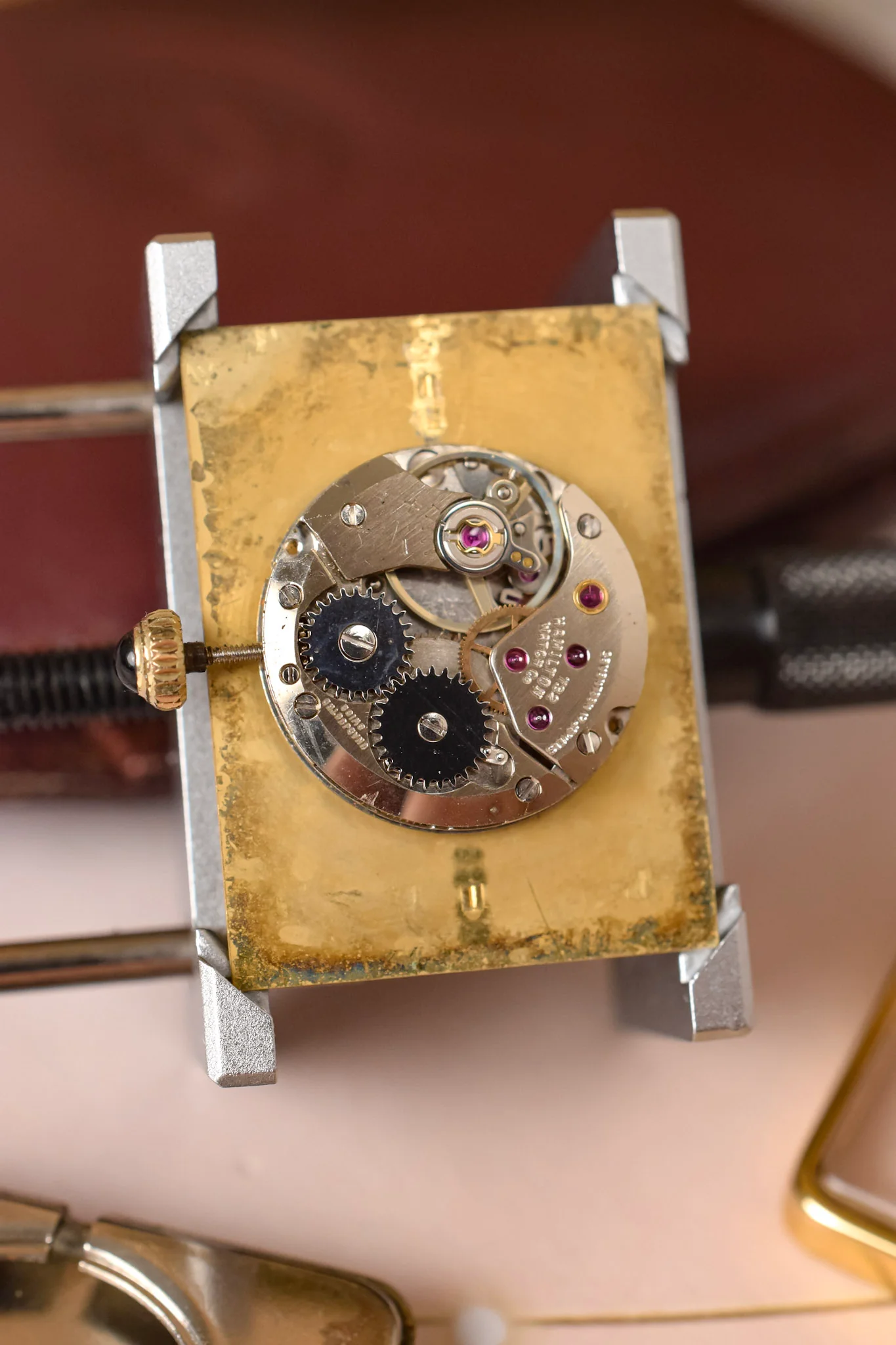 1970s Hamilton Mechanical Venetian Dial Tank - Image 15