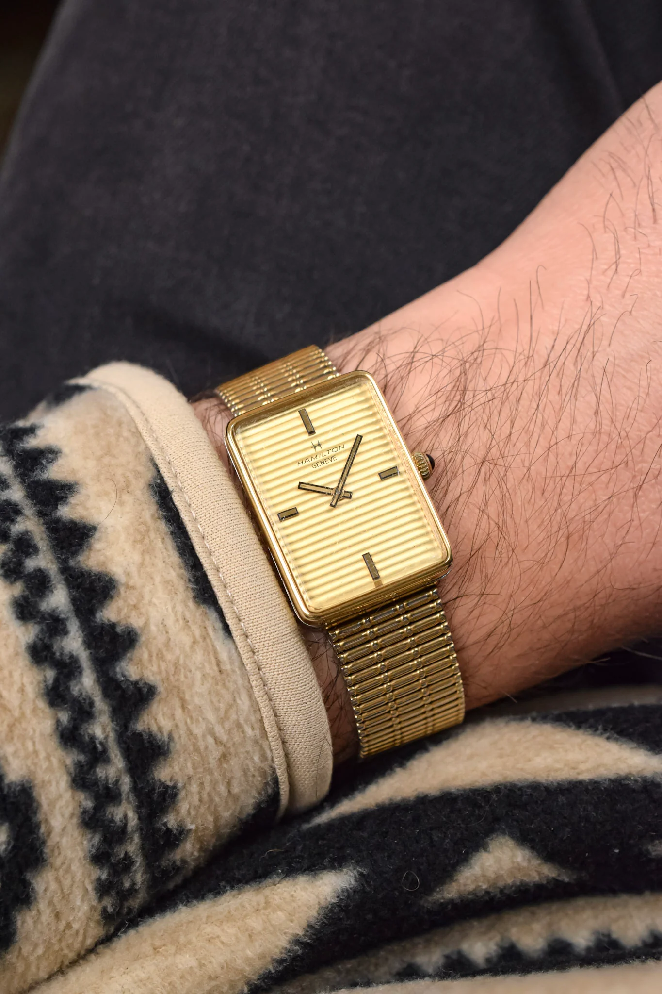 1970s Hamilton Mechanical Venetian Dial Tank - Image 2