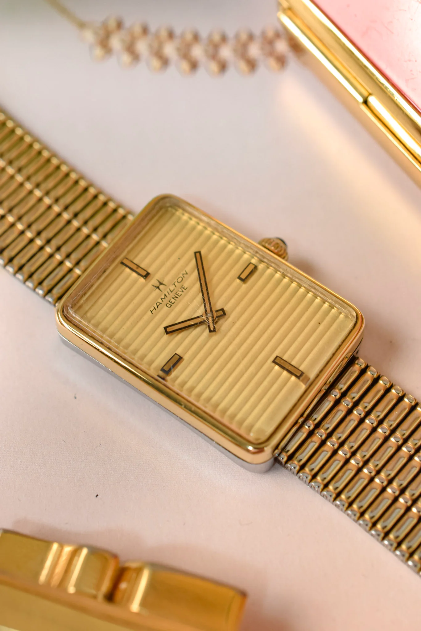 1970s Hamilton Mechanical Venetian Dial Tank - Image 3