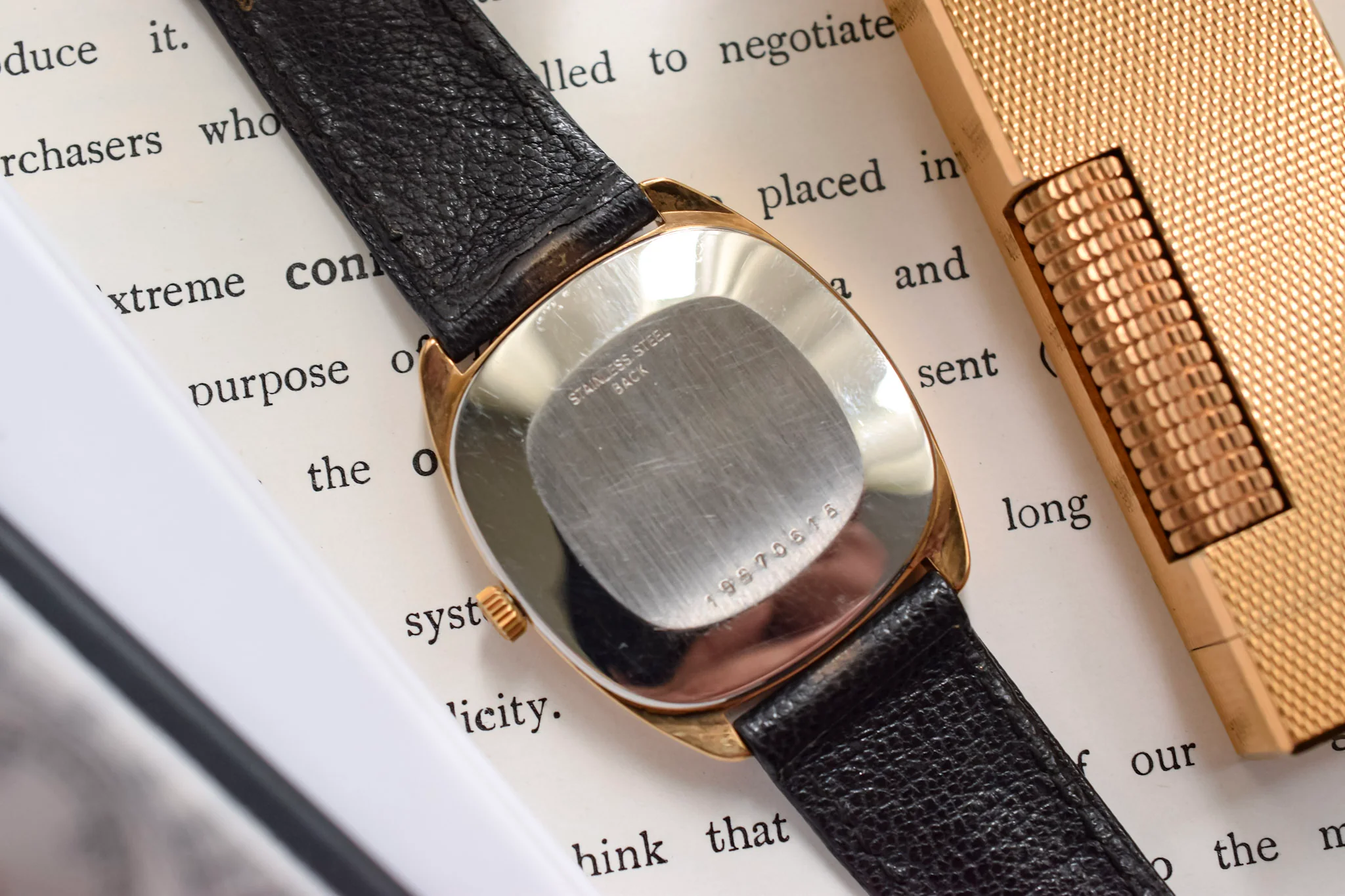 1970s Longines Mechanical Gilt Roman Dial Tonneau - Image 12