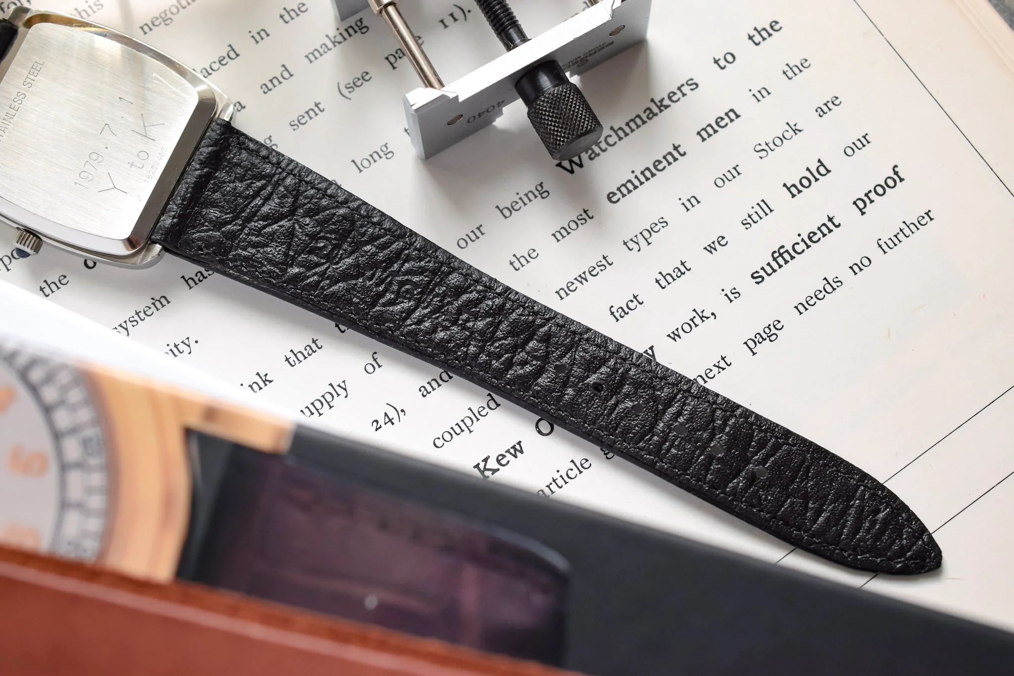 1970s Longines Steel Linen Dial Quartz Square Cushion - Image 10