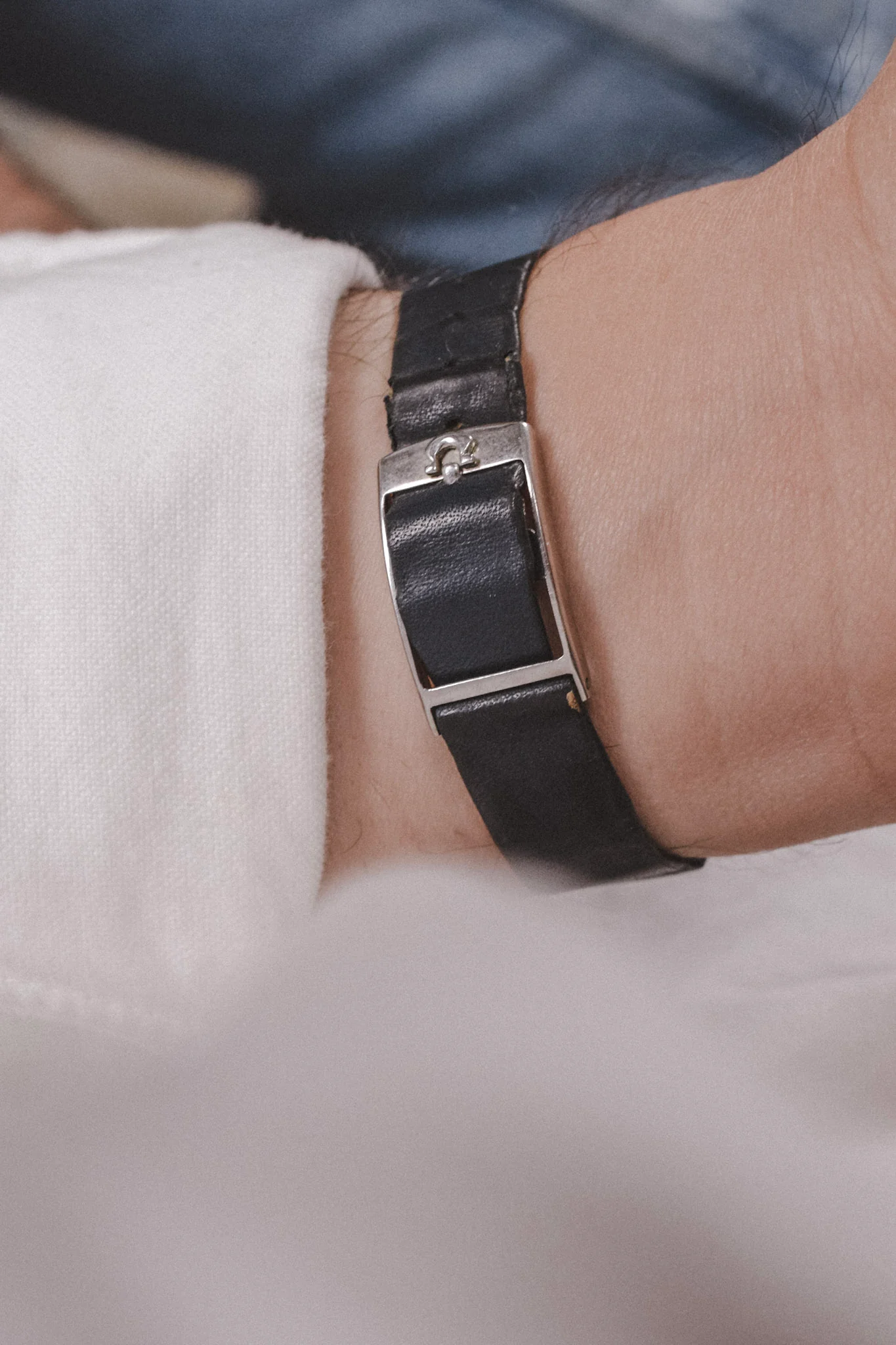 1970s Omega De Ville Steel Blue Quadrant Tank - Image 3