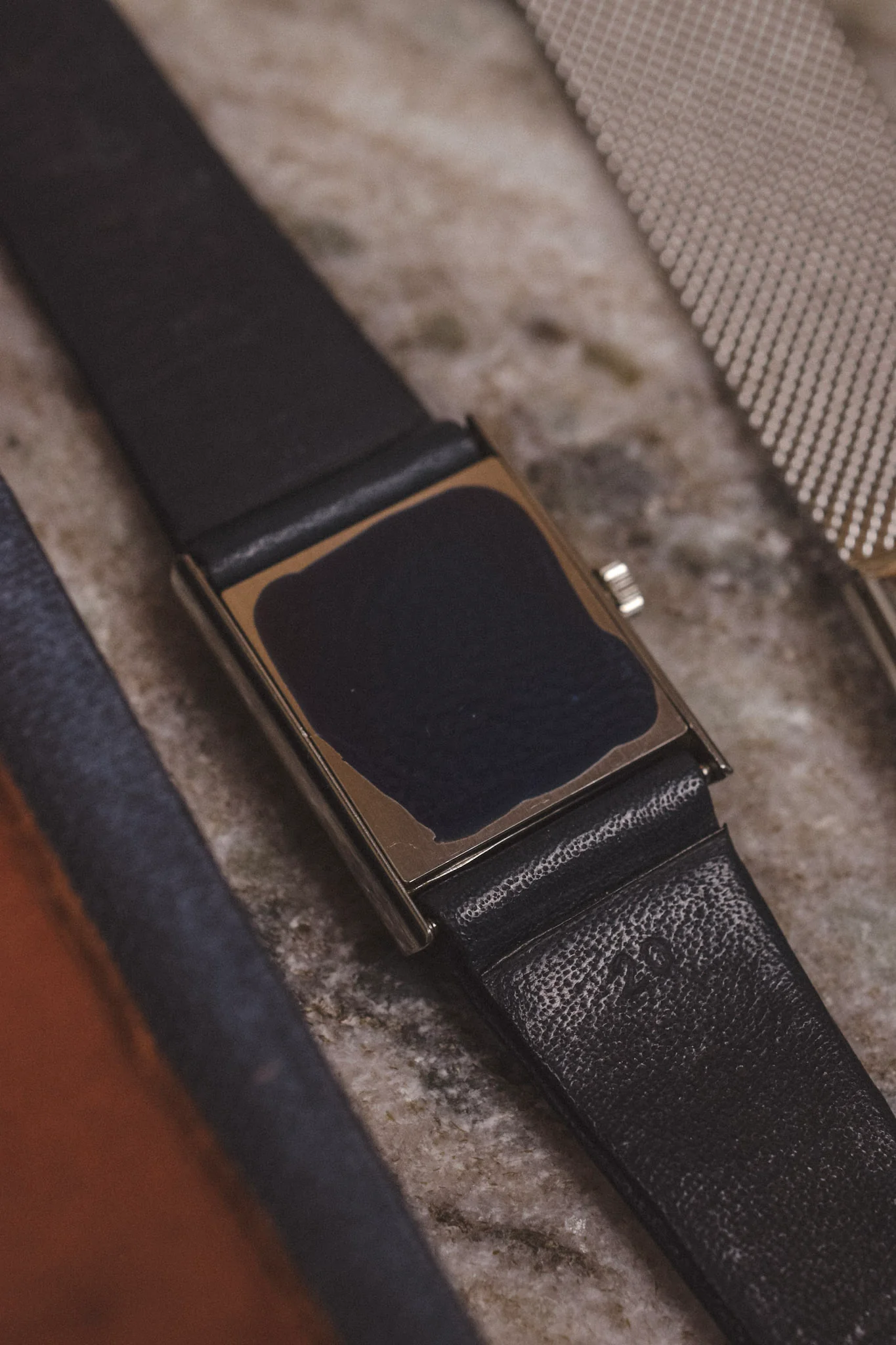 1970s Omega De Ville Steel Blue Quadrant Tank - Image 6