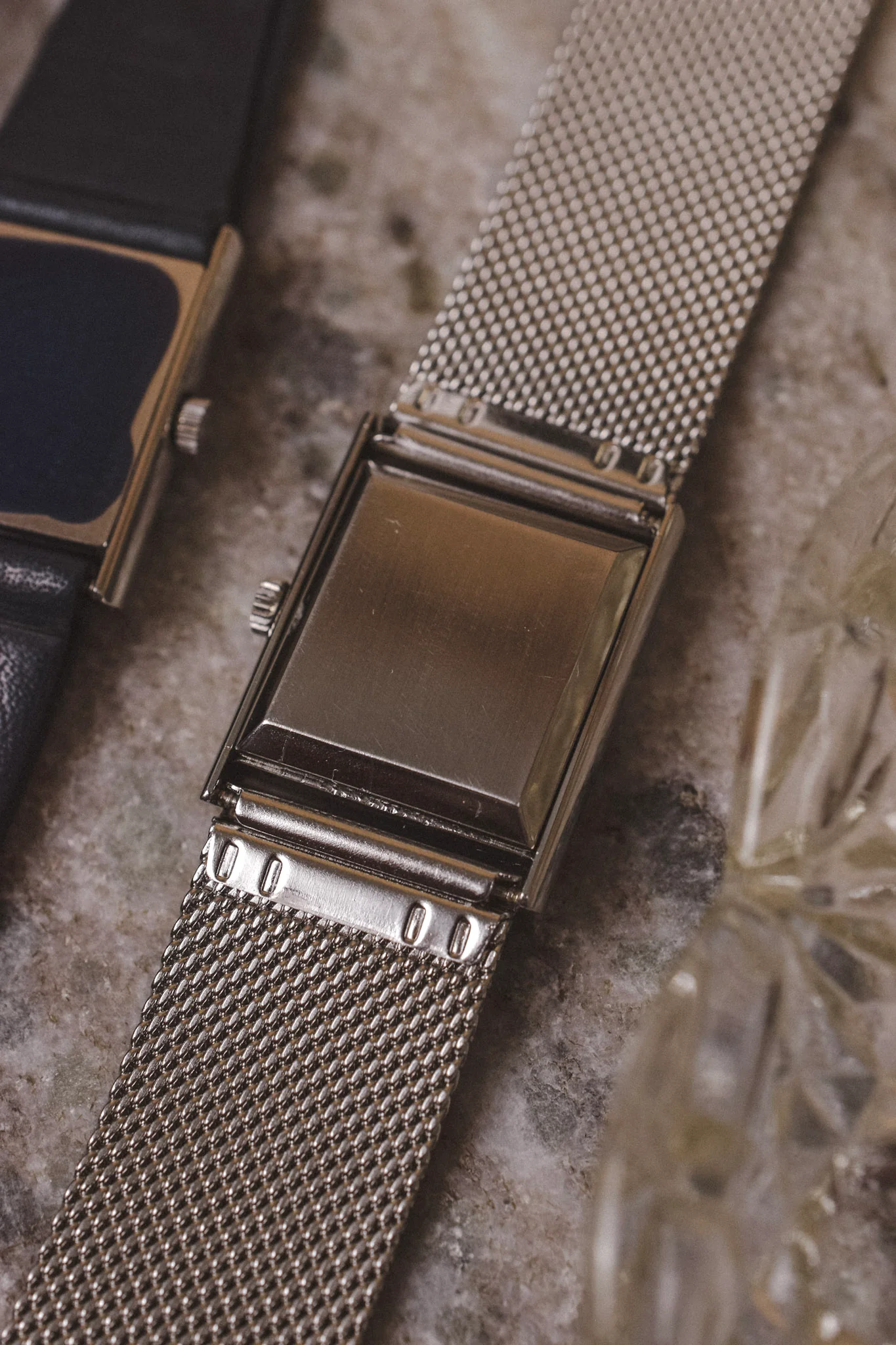 1970s Omega De Ville Steel Silver Quadrant Tank - Image 3