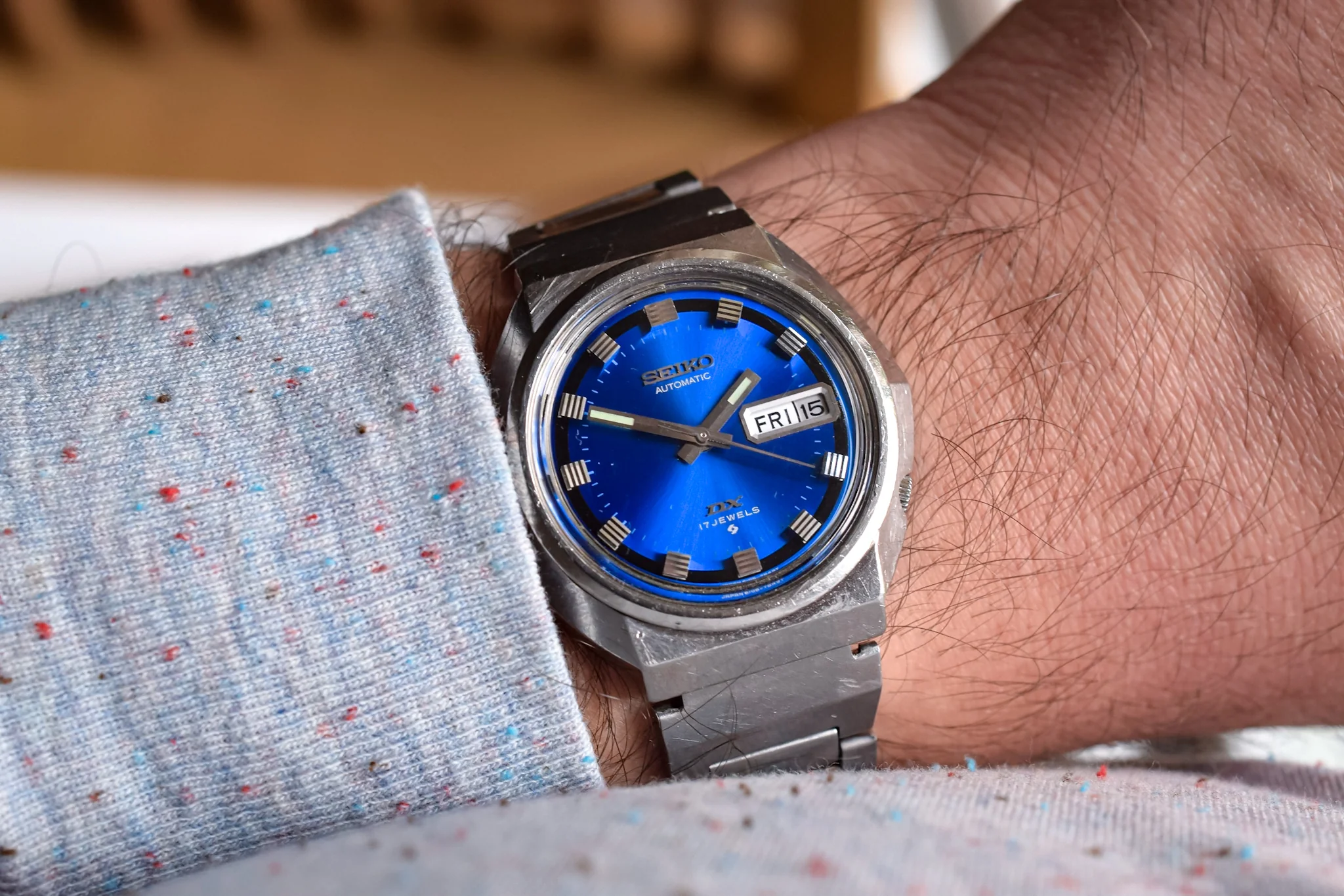 1973 Seiko DX Retro Blue Automatic Stingray - Image 4