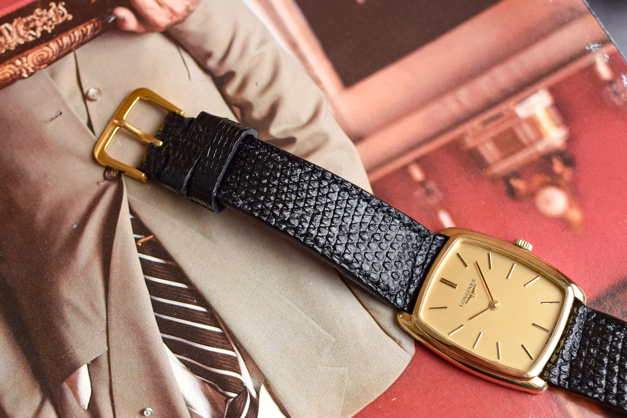 70s Longines Mechanical Champagne Ellipse - Image 7