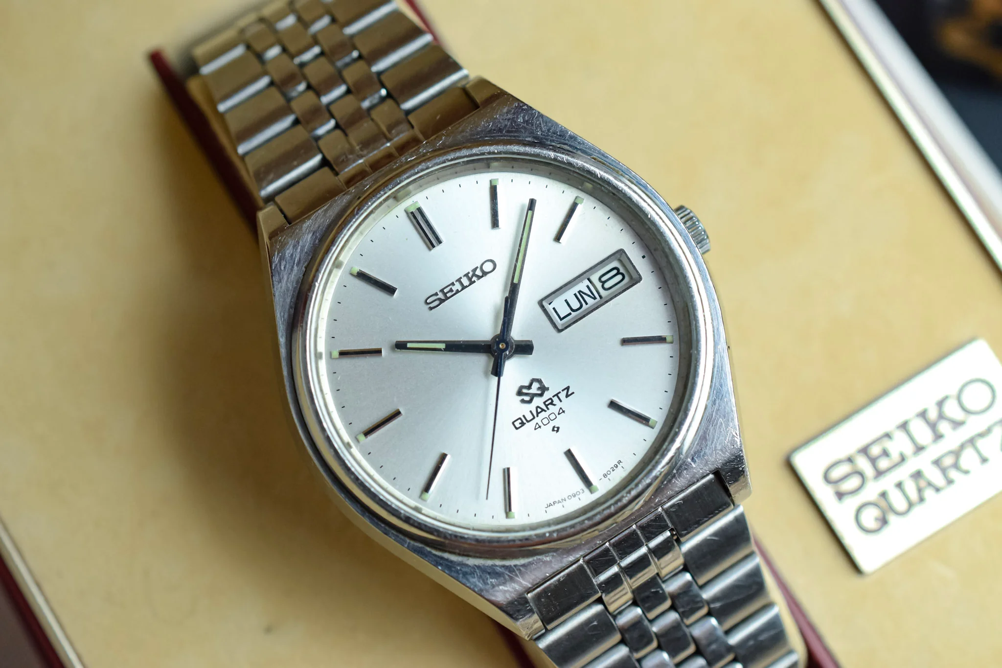 1976 Seiko SQ Steel Cushion Day-Date (Excellent in Box) - Image 3