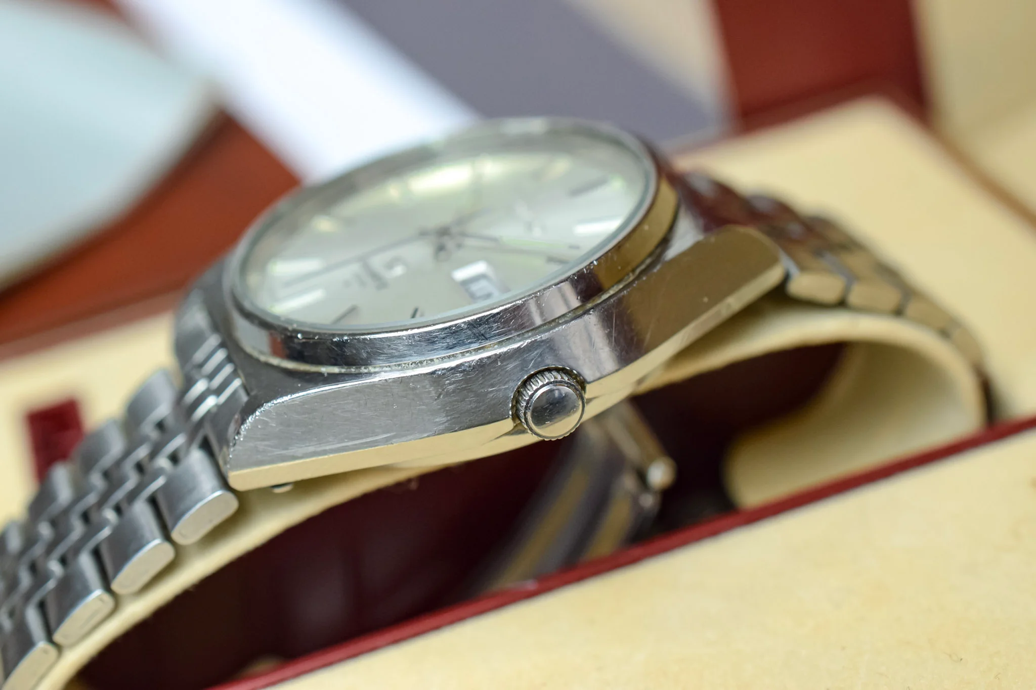 1976 Seiko SQ Steel Cushion Day-Date (Excellent in Box) - Image 5
