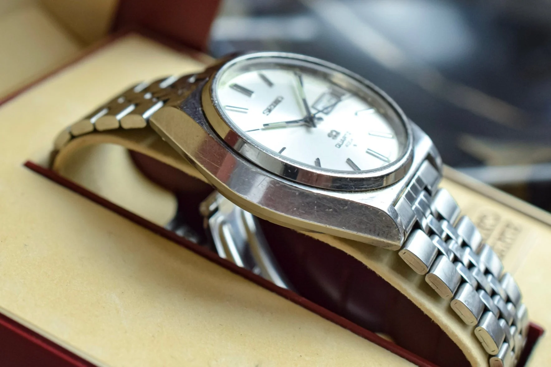 1976 Seiko SQ Steel Cushion Day-Date (Excellent in Box) - Image 6