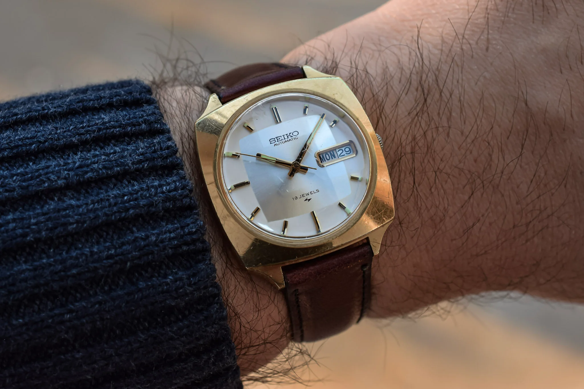 1976 Seiko Automatic Gold-Tone Day/Date Watch - Image 6