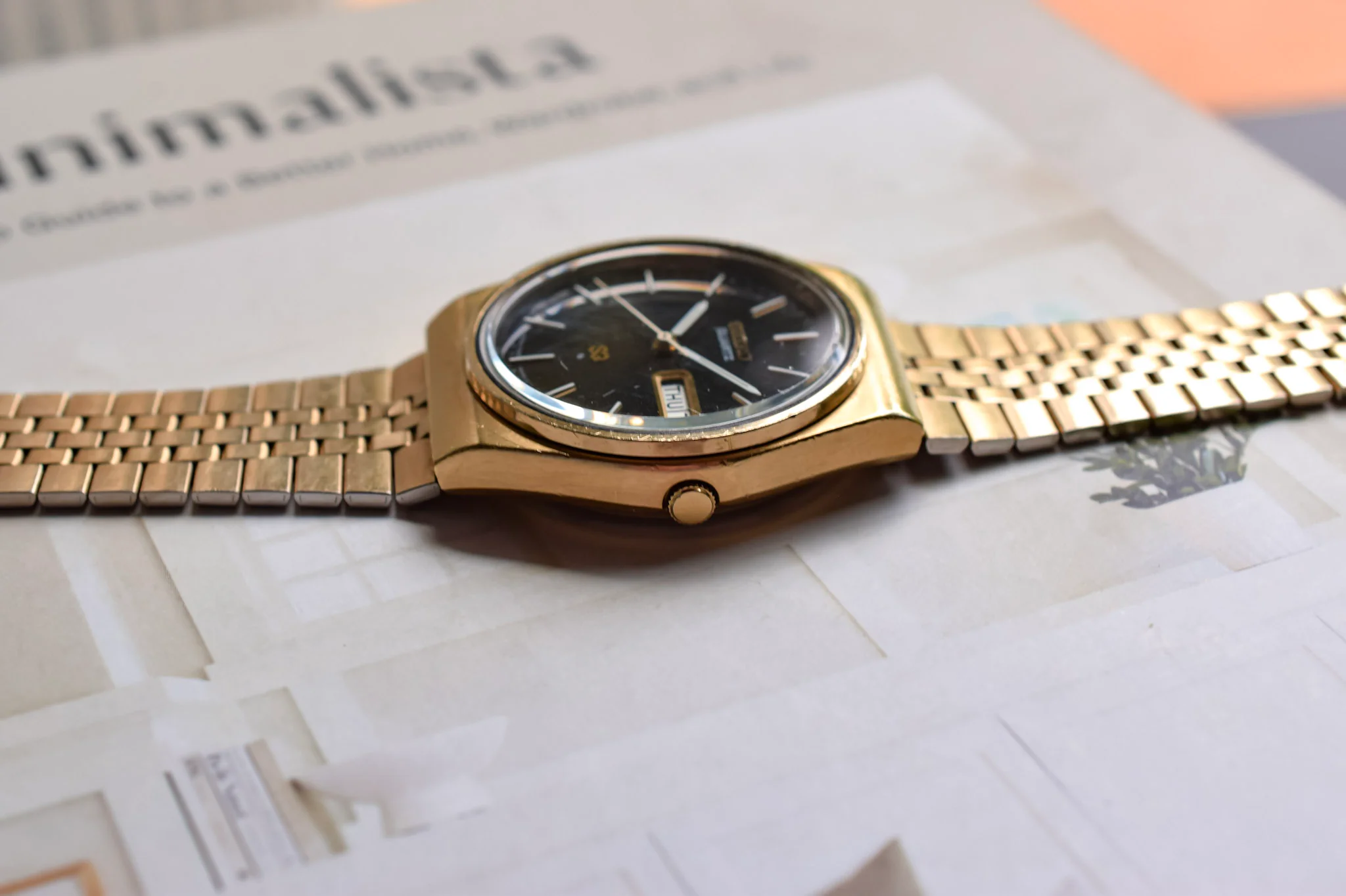 1979 Seiko SQ Black Dial Day-Date - Image 5