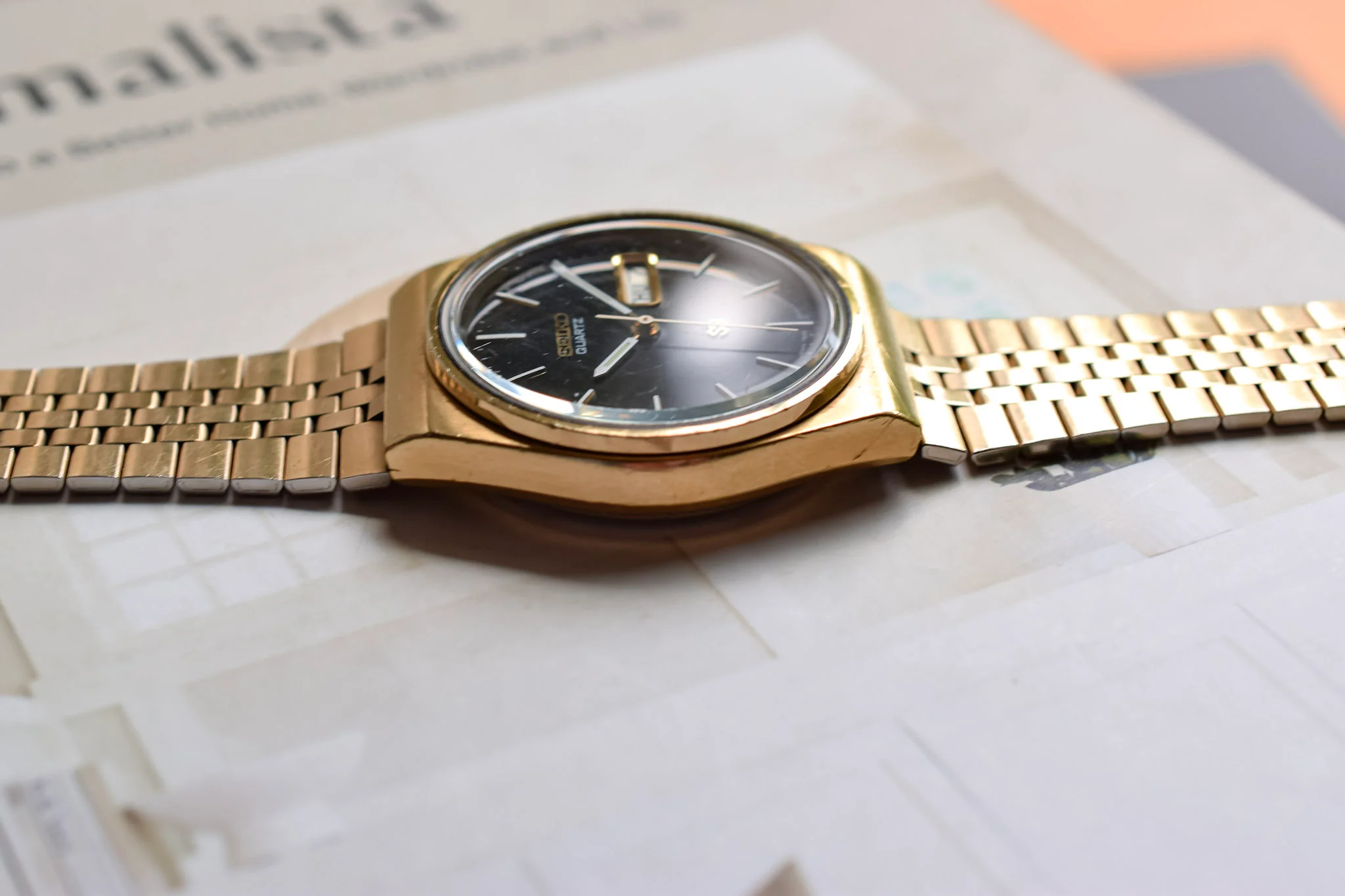 1979 Seiko SQ Black Dial Day-Date - Image 6