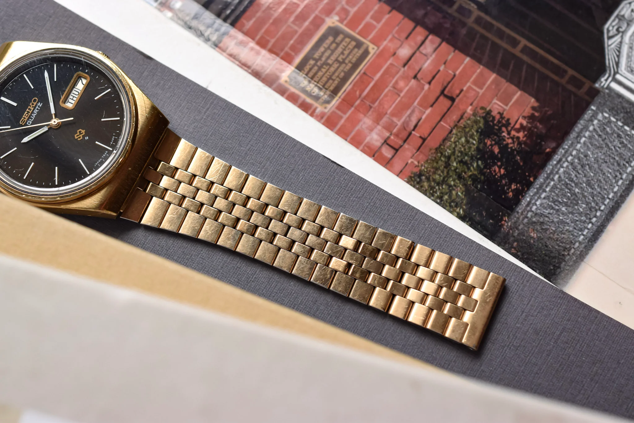 1979 Seiko SQ Black Dial Day-Date - Image 7