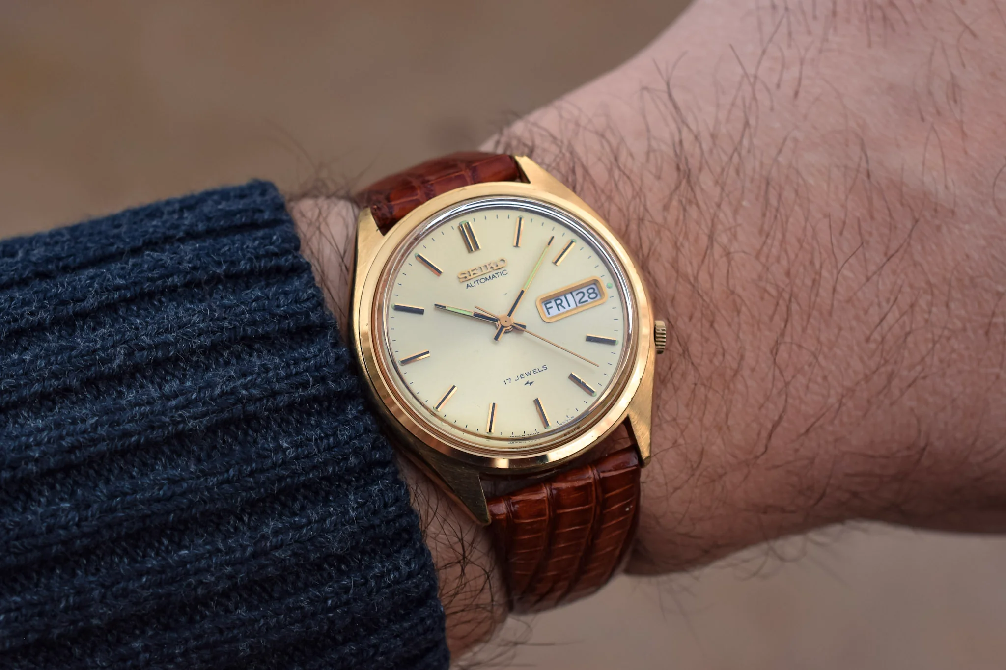 1980 Seiko Automatic Gold-Tone Day/Date Watch - Image 11