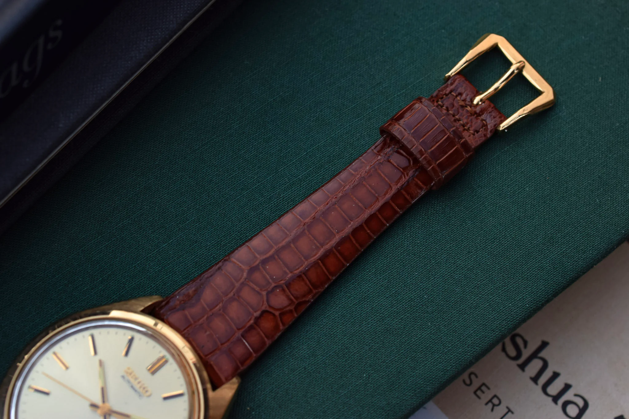 1980 Seiko Automatic Gold-Tone Day/Date Watch - Image 5