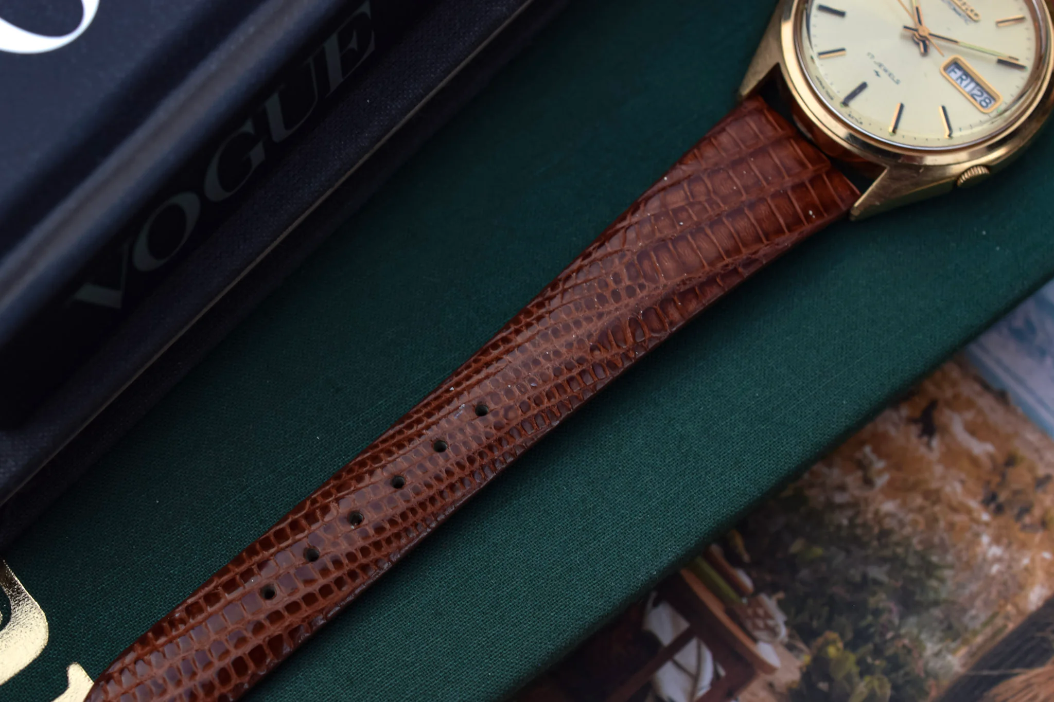 1980 Seiko Automatic Gold-Tone Day/Date Watch - Image 7