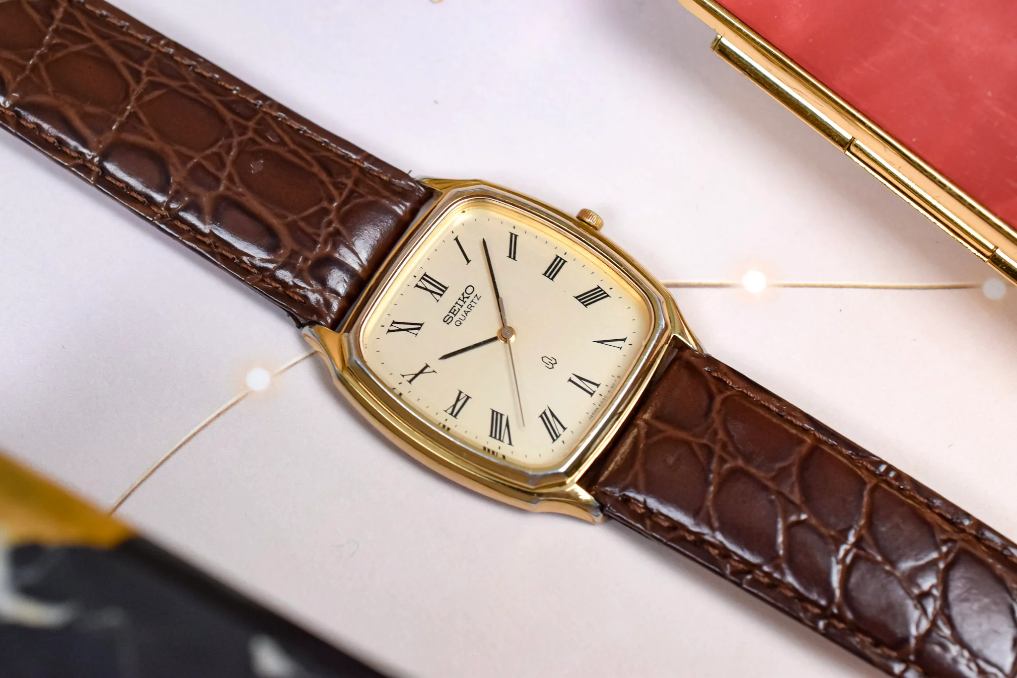 1980 Seiko SilverWave Champagne Roman Octo - Image 3