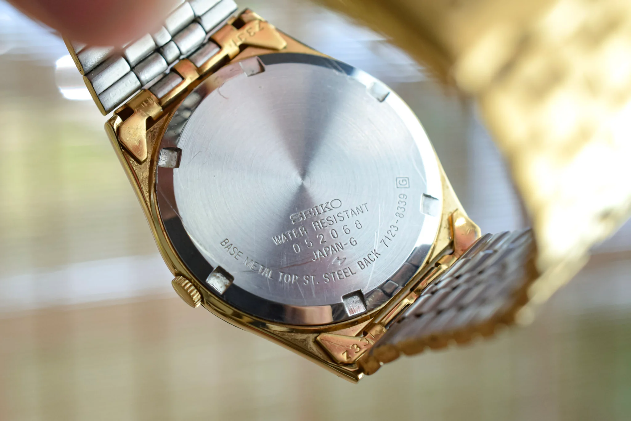 1980 Seiko SQ Golden Cushion Day-Date (Near Mint in Box) - Image 8