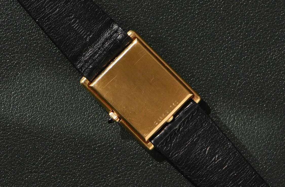 1980s Bucherer Tank 18K Solid Gold - Image 2