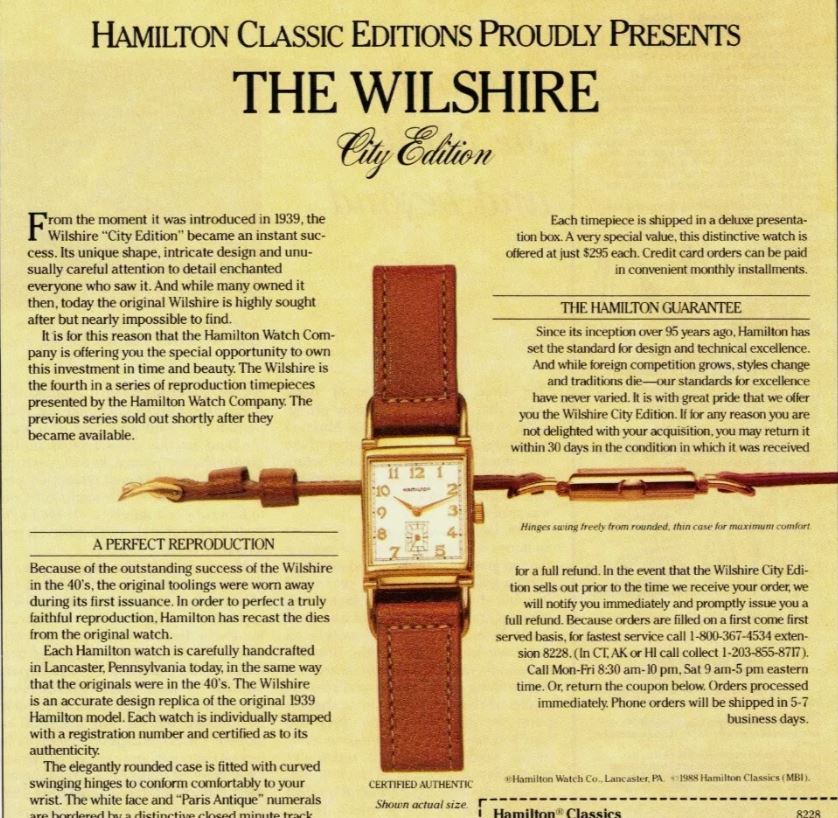 1980s Hamilton Wilshire Registered Edition - In Box - Image 17