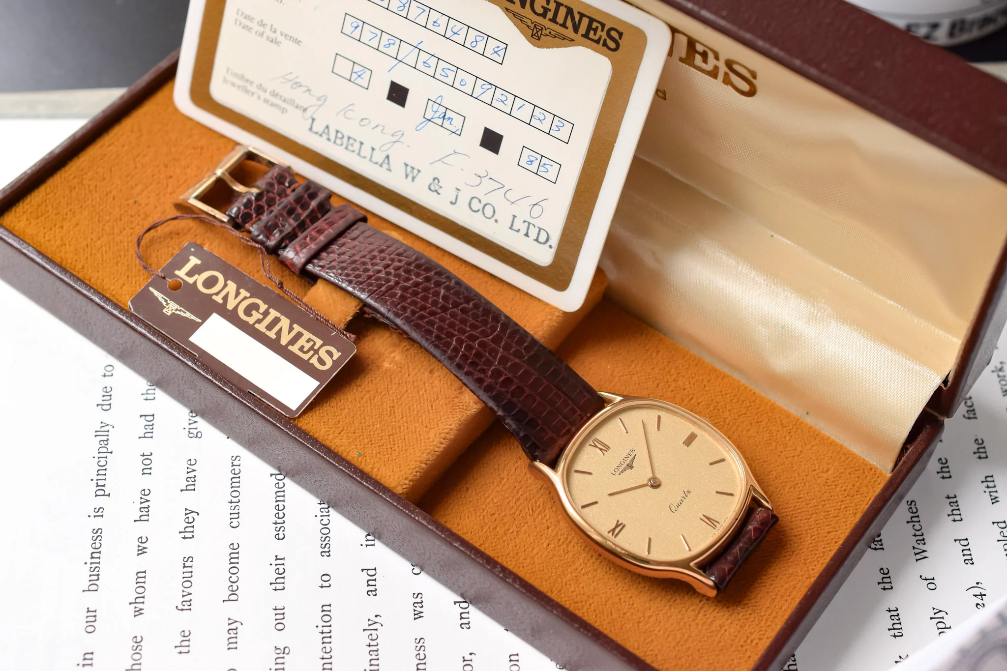 1980s Longines Sparkle Dial Quartz - Full Set - Image 5