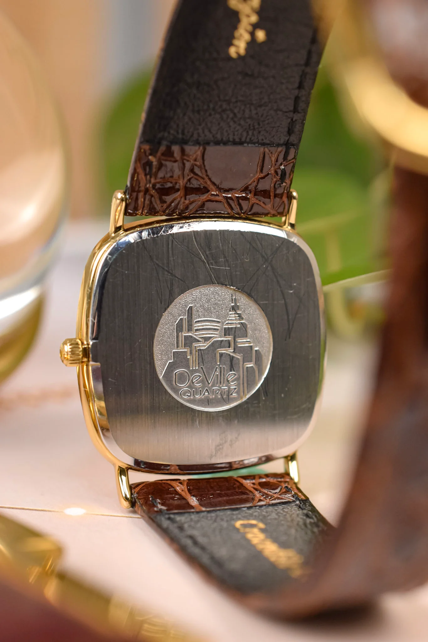 1980s Omega De Ville Quartz Herringbone Roman TV - Image 10