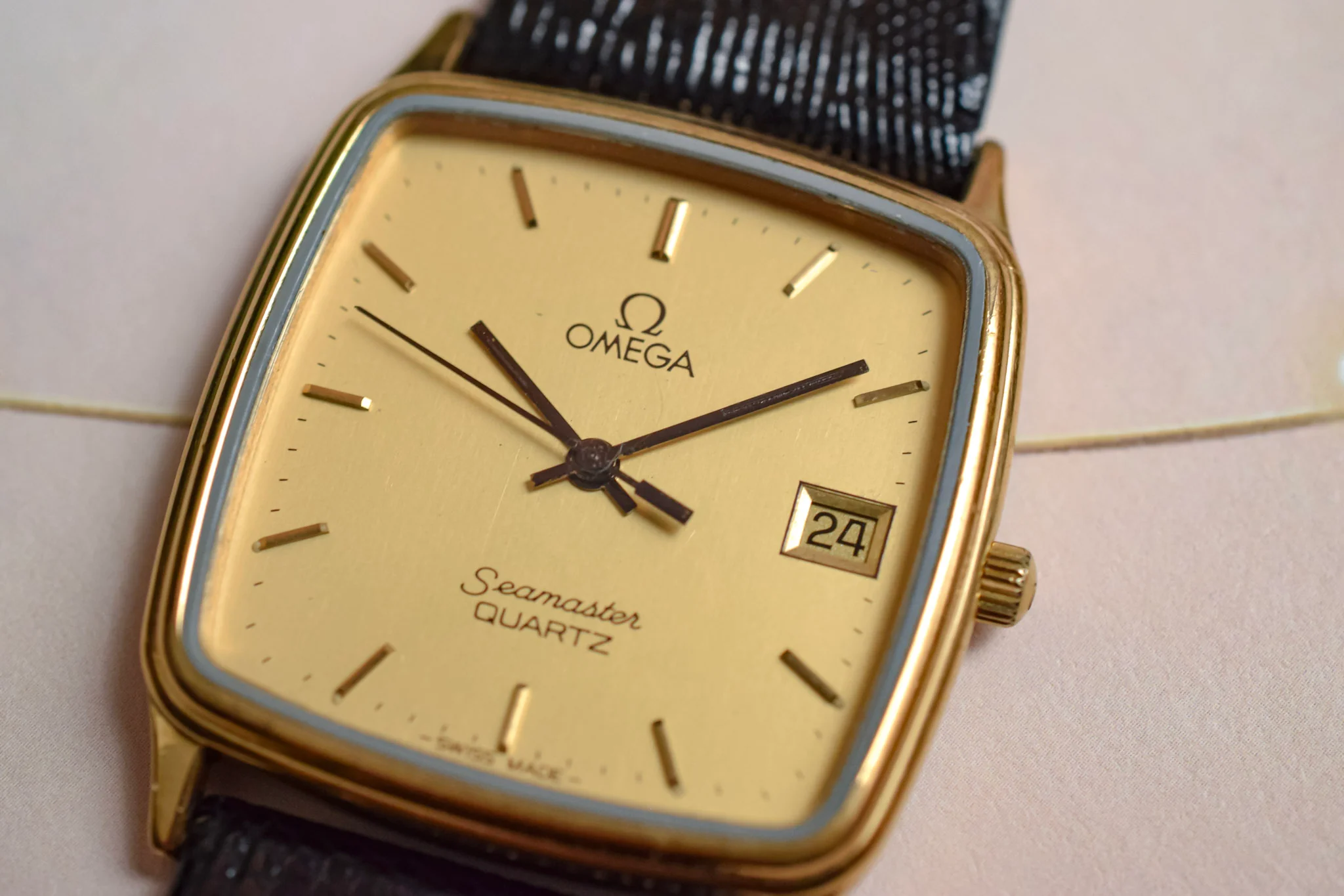 1980s Omega Seamaster Monaco - Black Strap - Image 3