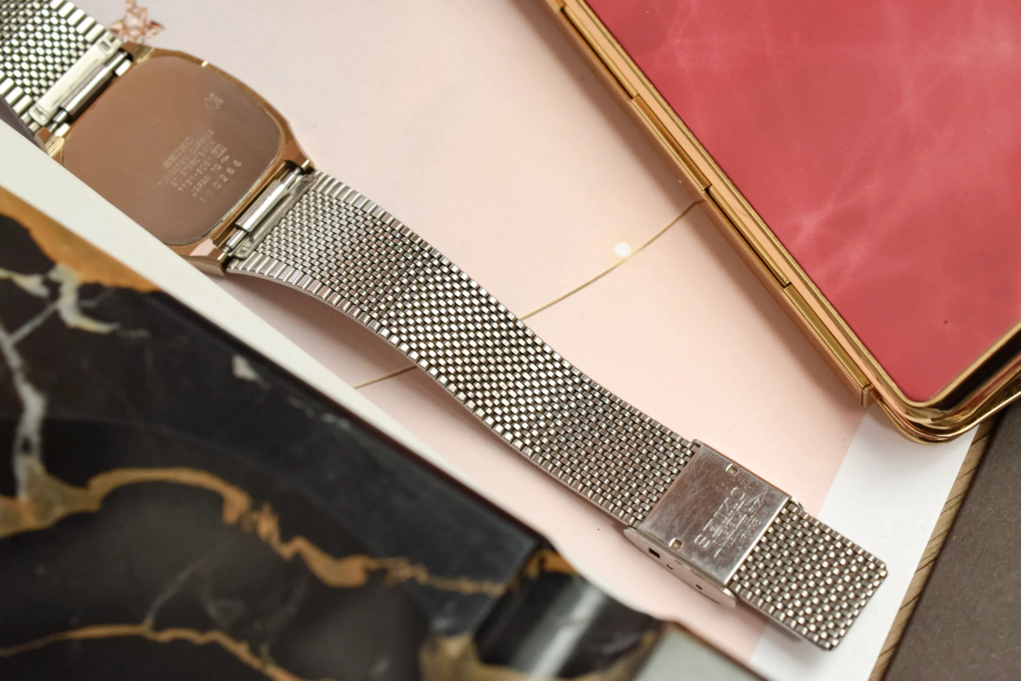 1981 Seiko Dolce Tungsten Honeycomb Tonneau - Image 7