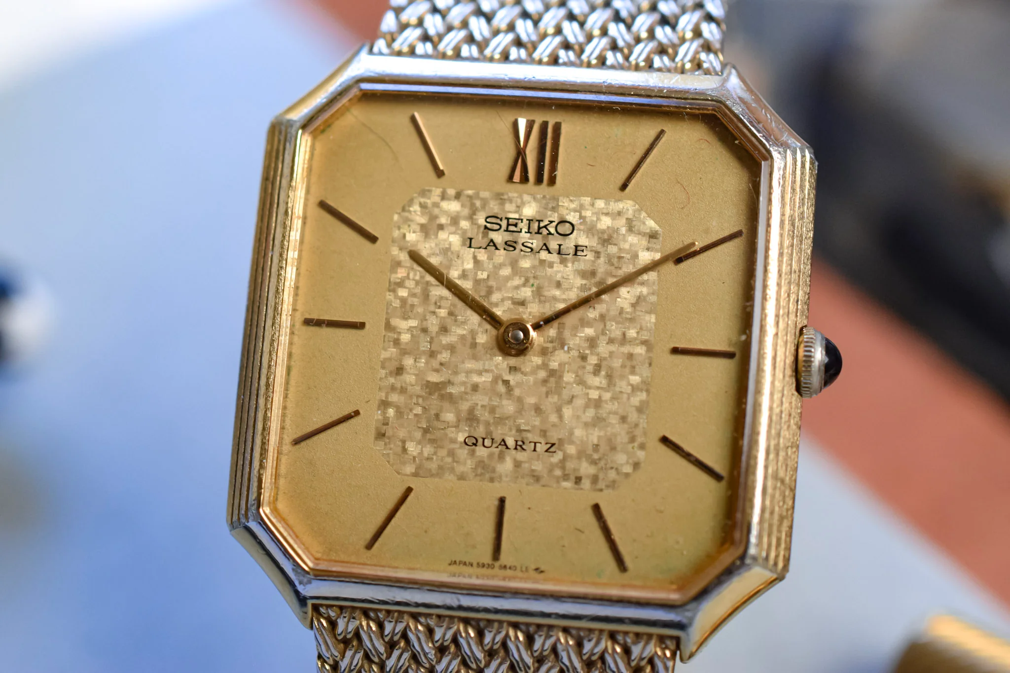 1981 Seiko Lassale Champagne Sparkle Lattice Octo - Image 3