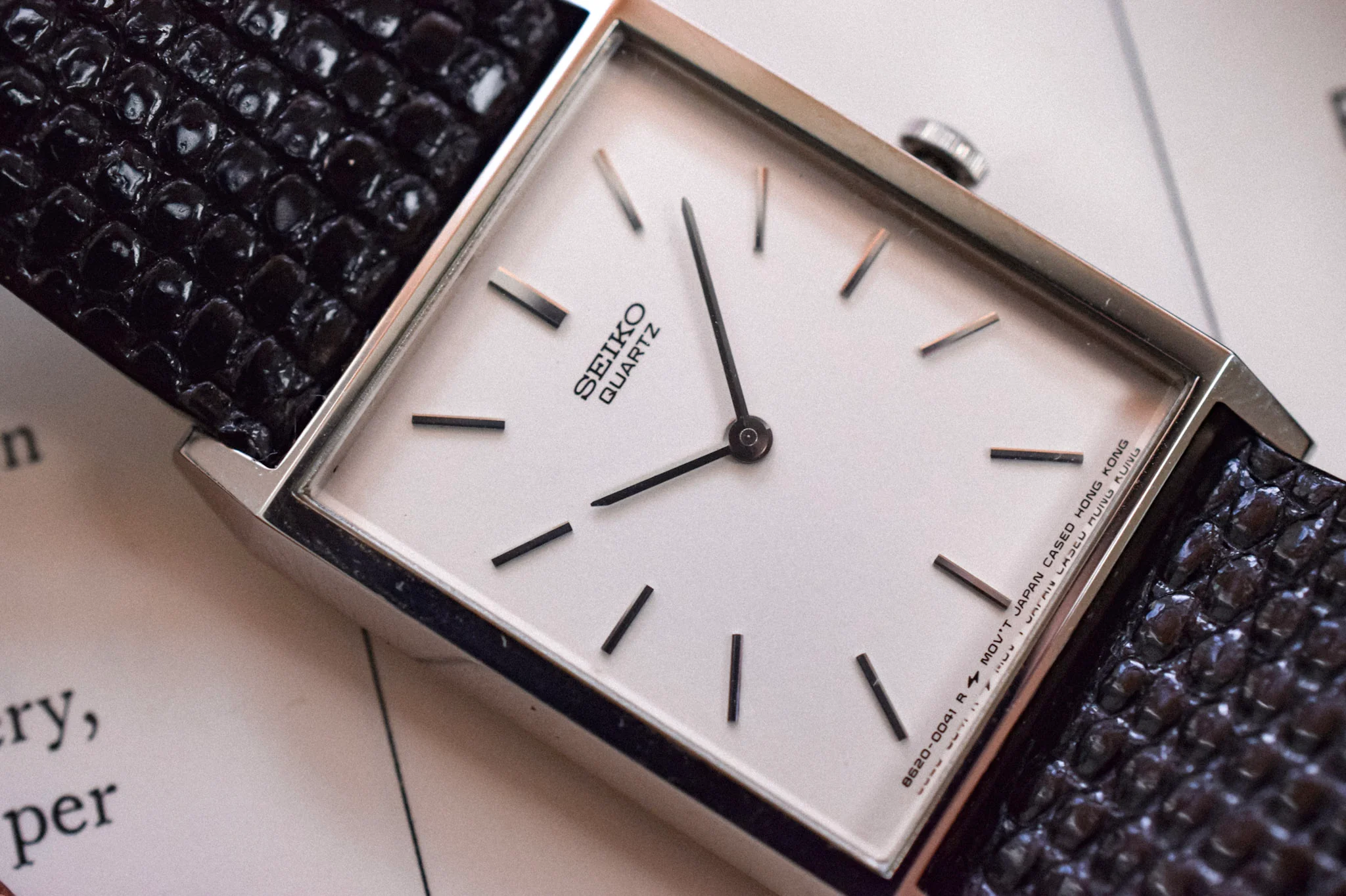 1981 Seiko New Old Stock Silver Steel Tank - Image 3