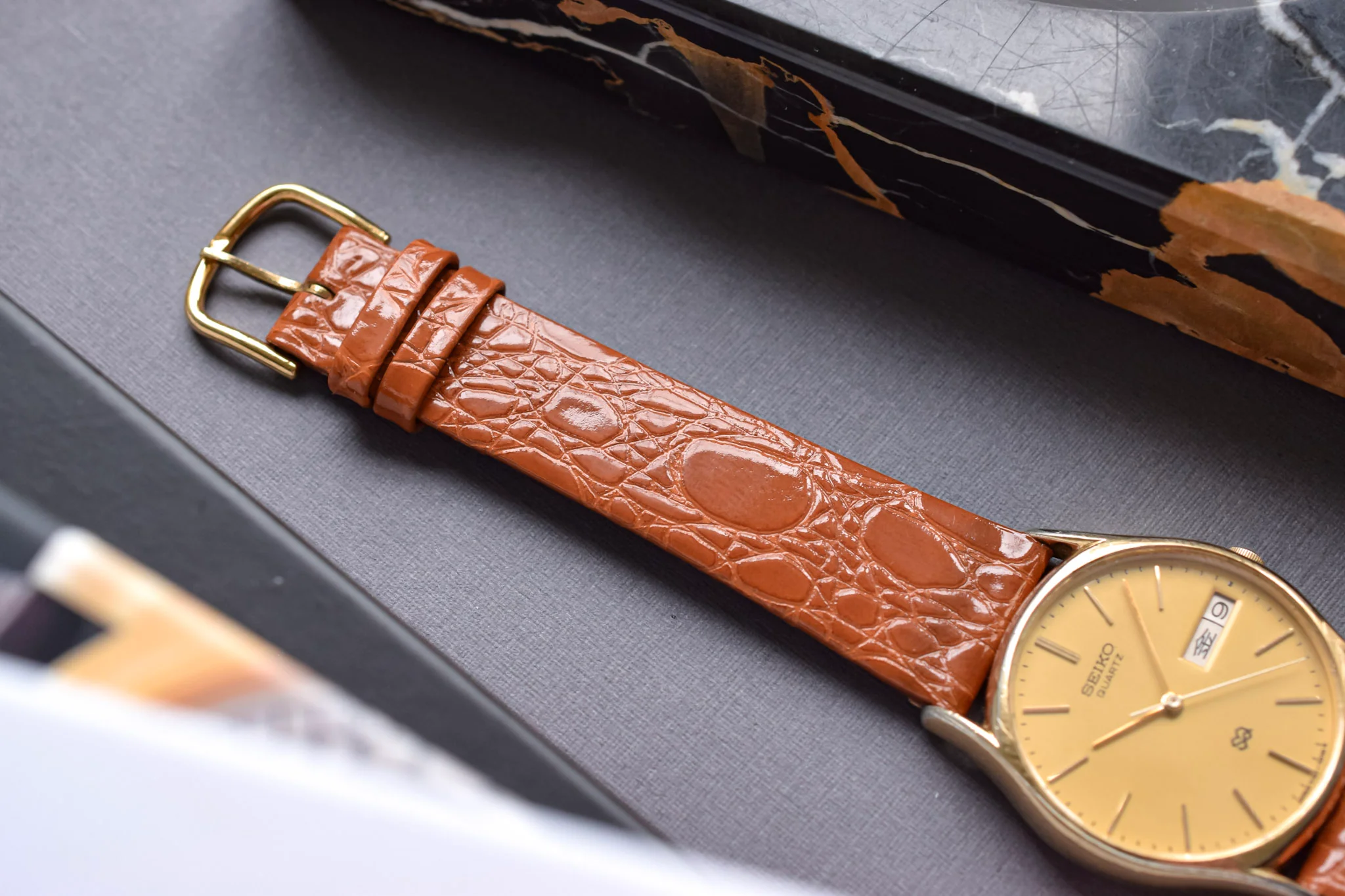 1981 Seiko SQ Champagne Kanji Day-Date - Image 7