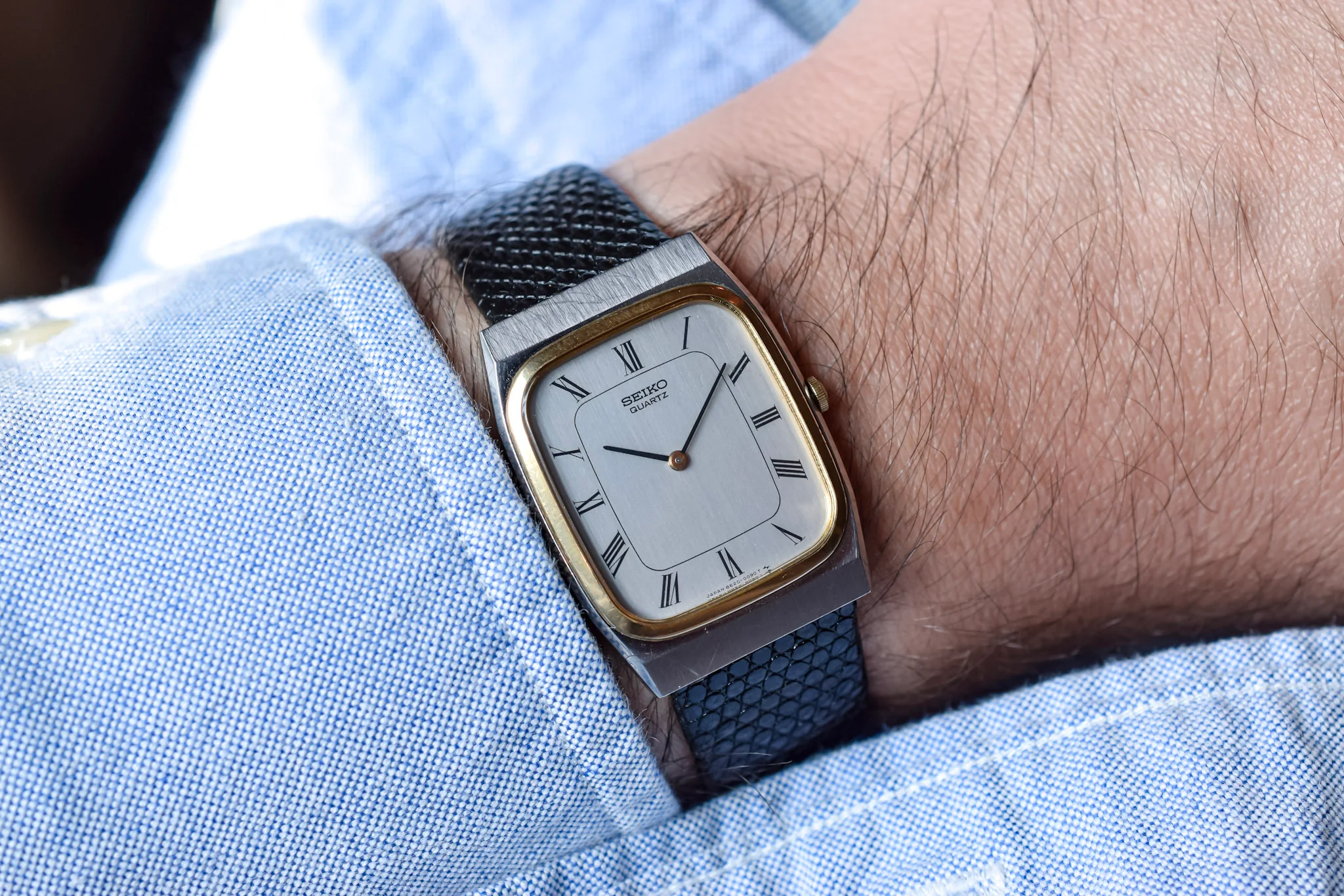 1981 Seiko Tonneau Silver Roman Dial - Image 2