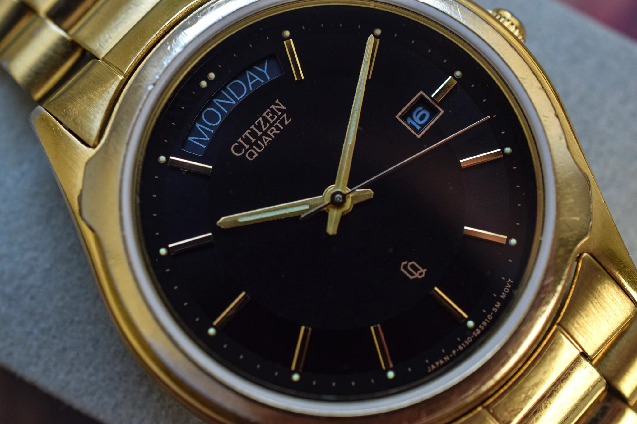 1982 Citizen CQ Black Dial "President" - Image 2